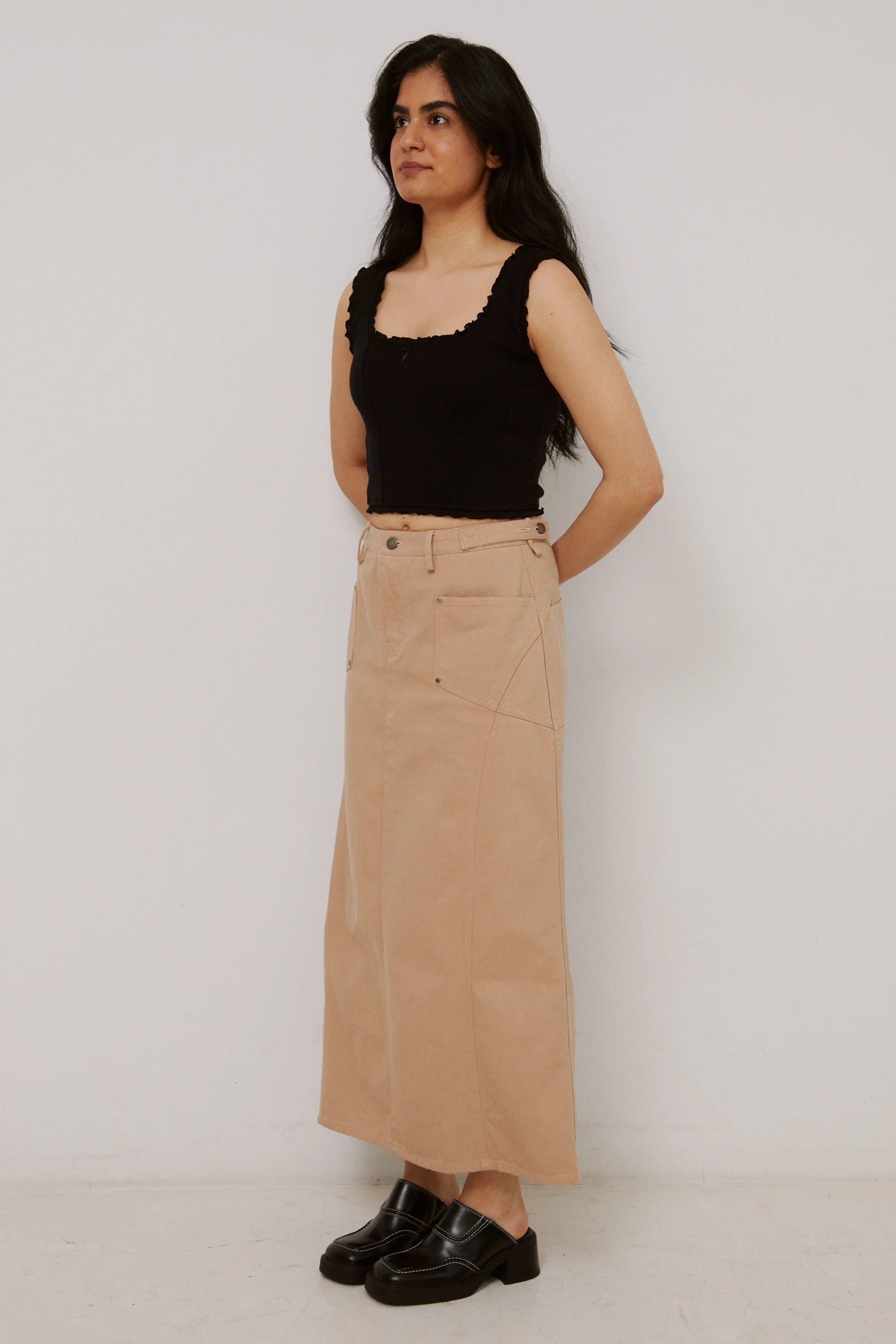 Full Length Barrel Skirt | Neutral - Image 3