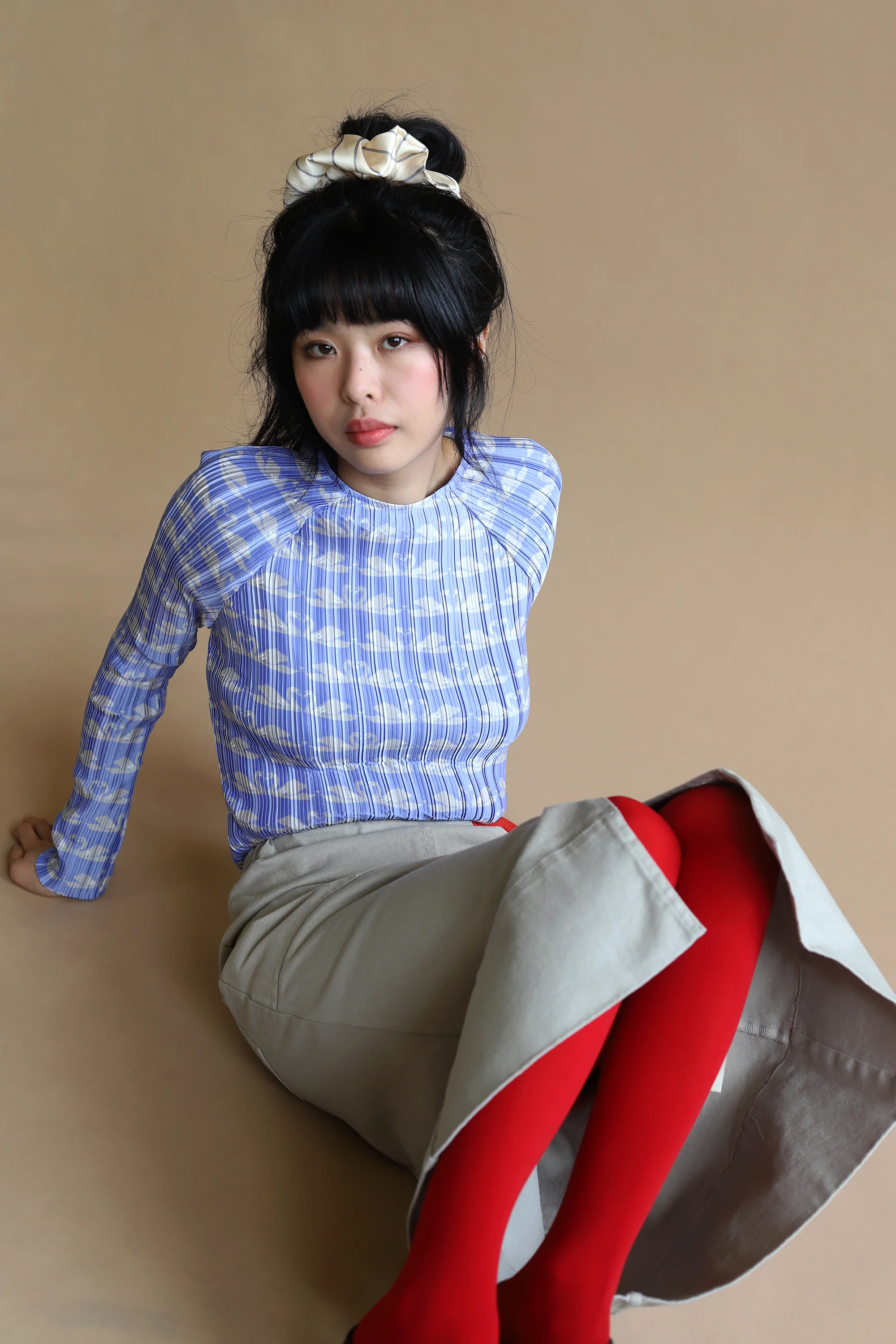 Utility Peep Skirt | Oyster - Image 4
