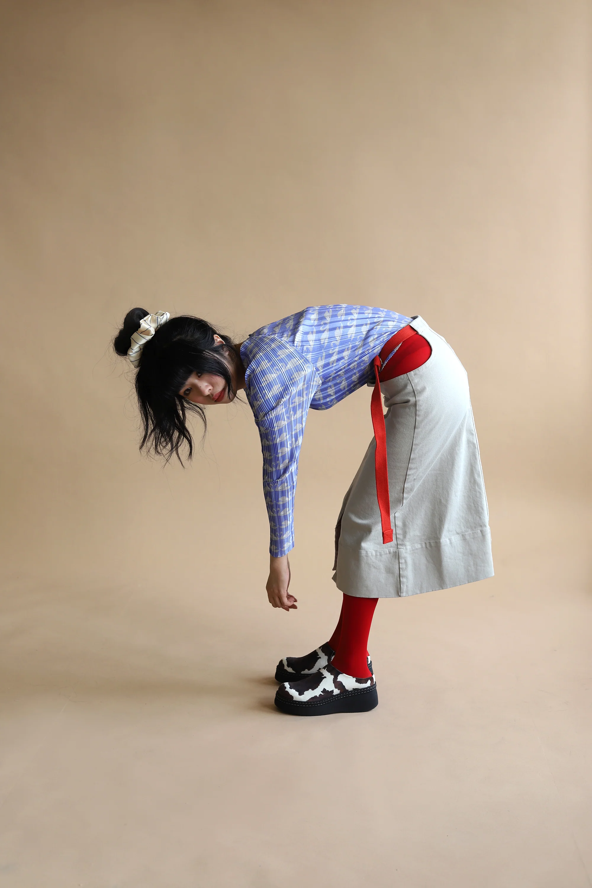 Utility Peep Skirt | Oyster - Image 5