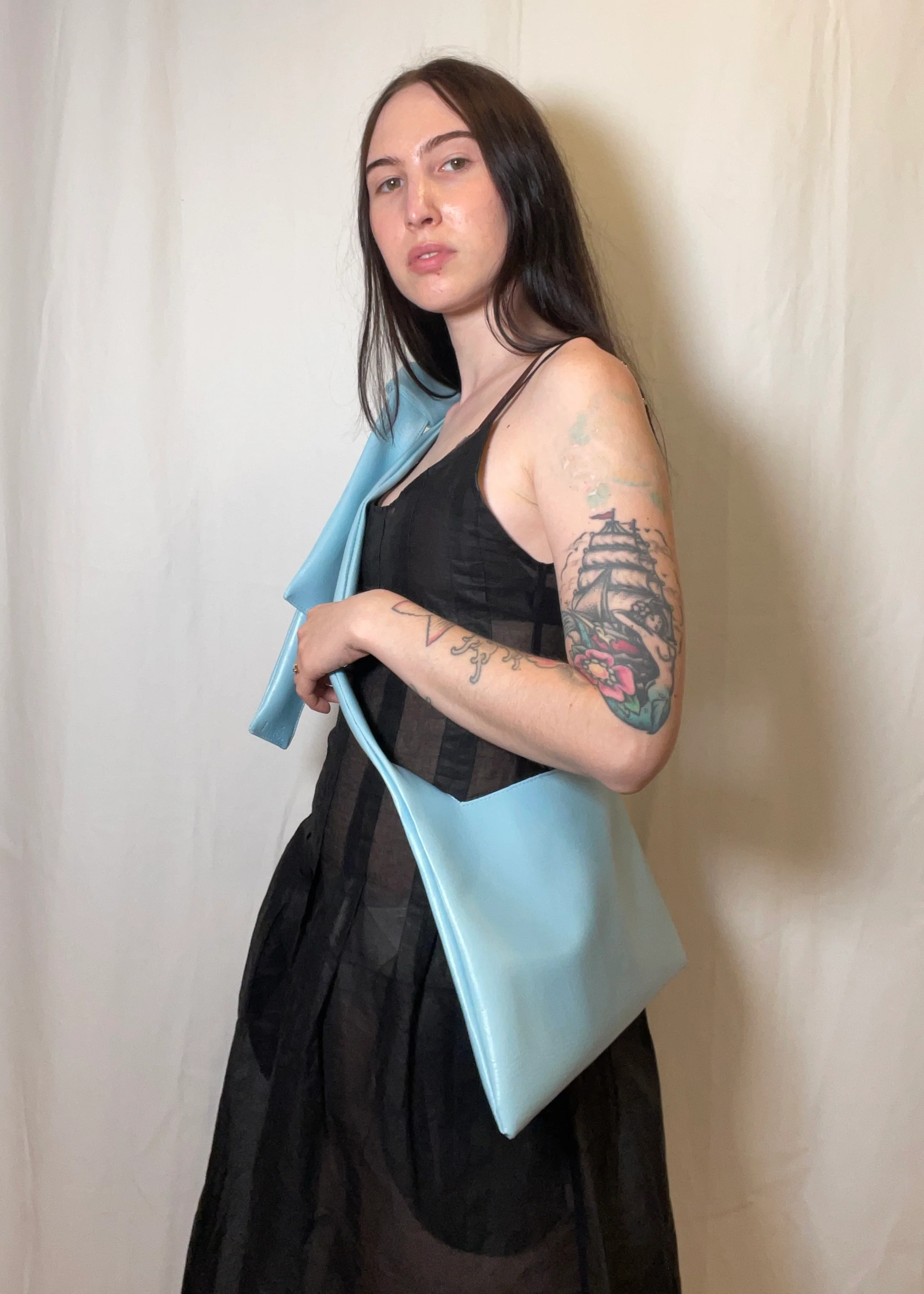 Baby Blue Slouch Bag Small - Image 5