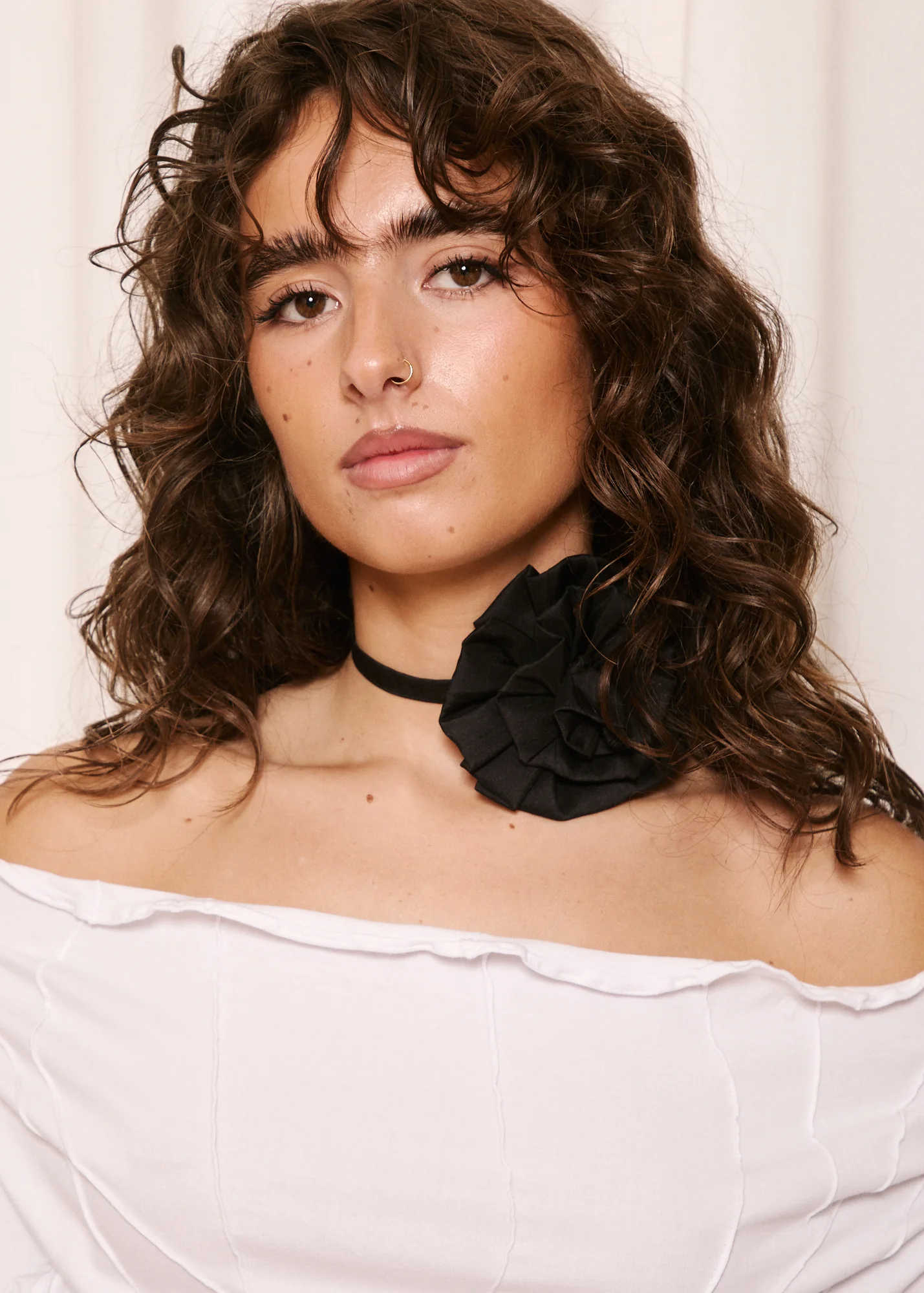 Black Rosette Tie