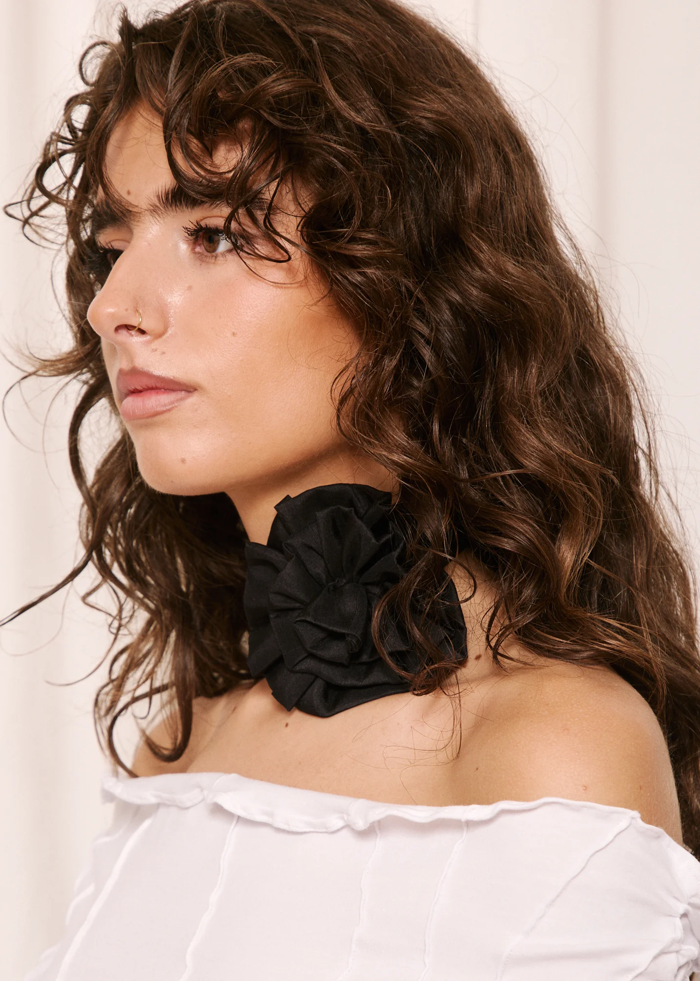 Black Rosette Tie - Image 2