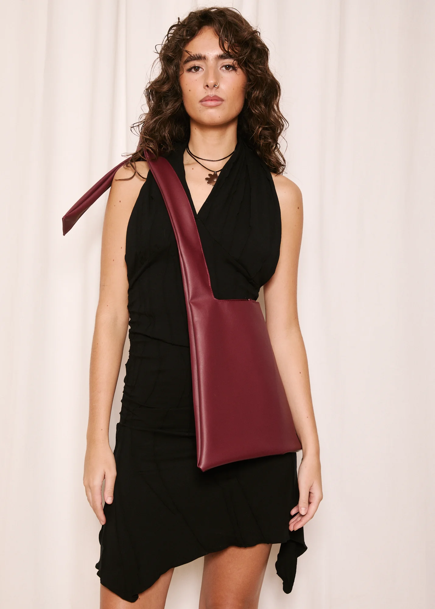 Burgundy Slouch Bag Medium