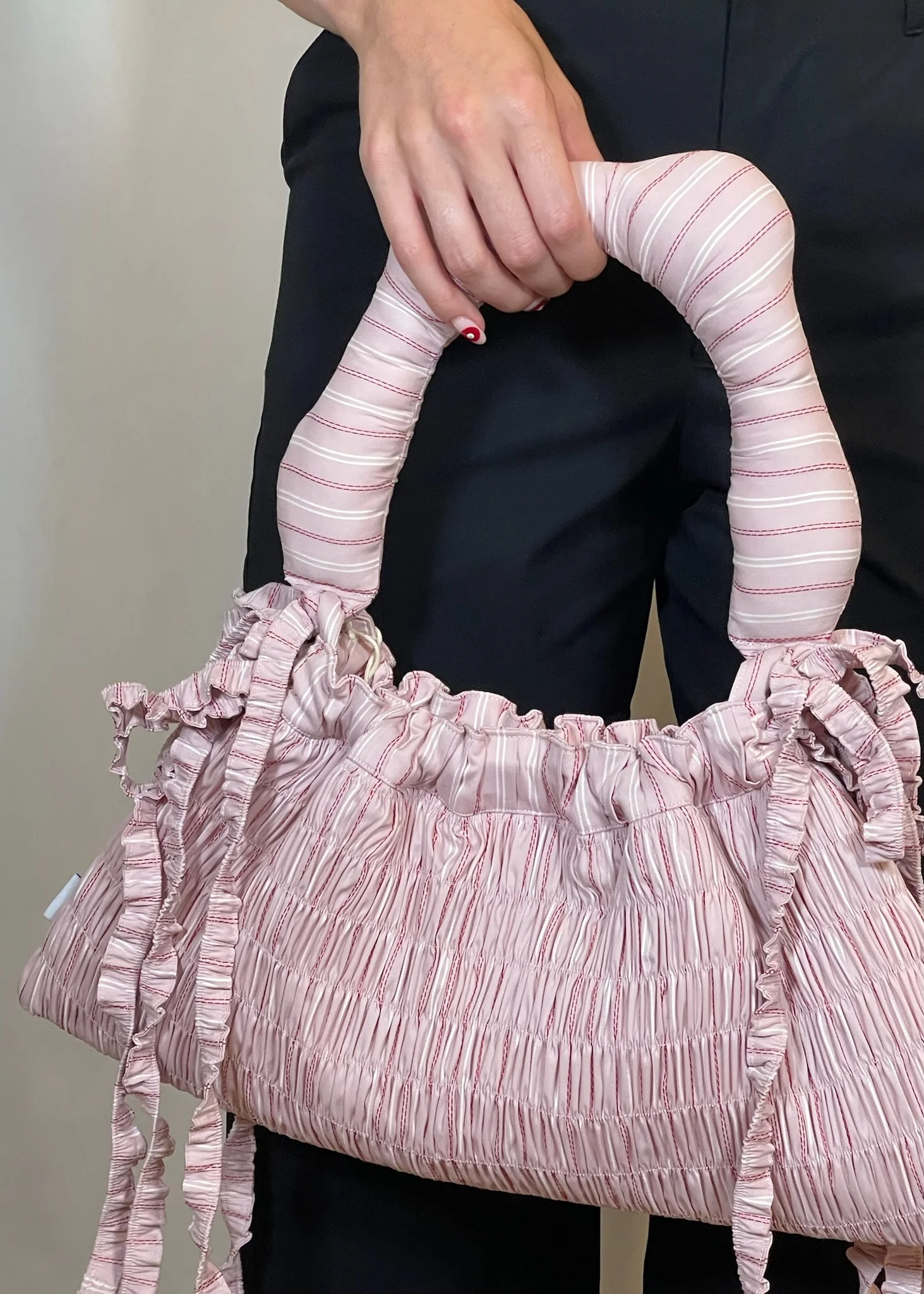 Calendula Bag in Pink Stripe - Image 4