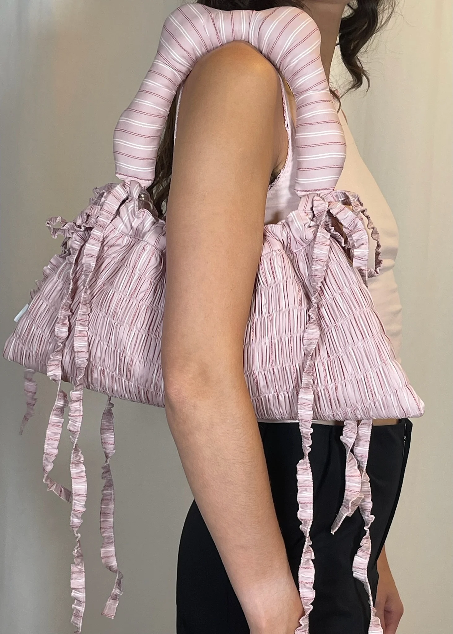 Calendula Bag in Pink Stripe - Image 5