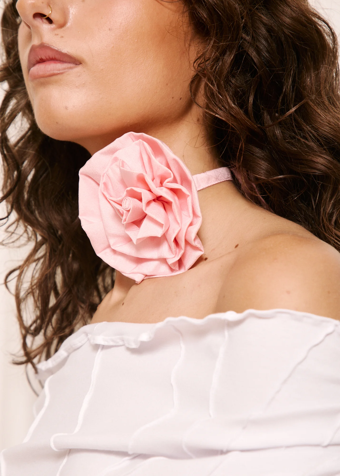 Candy Pink Rosette Tie - Image 3