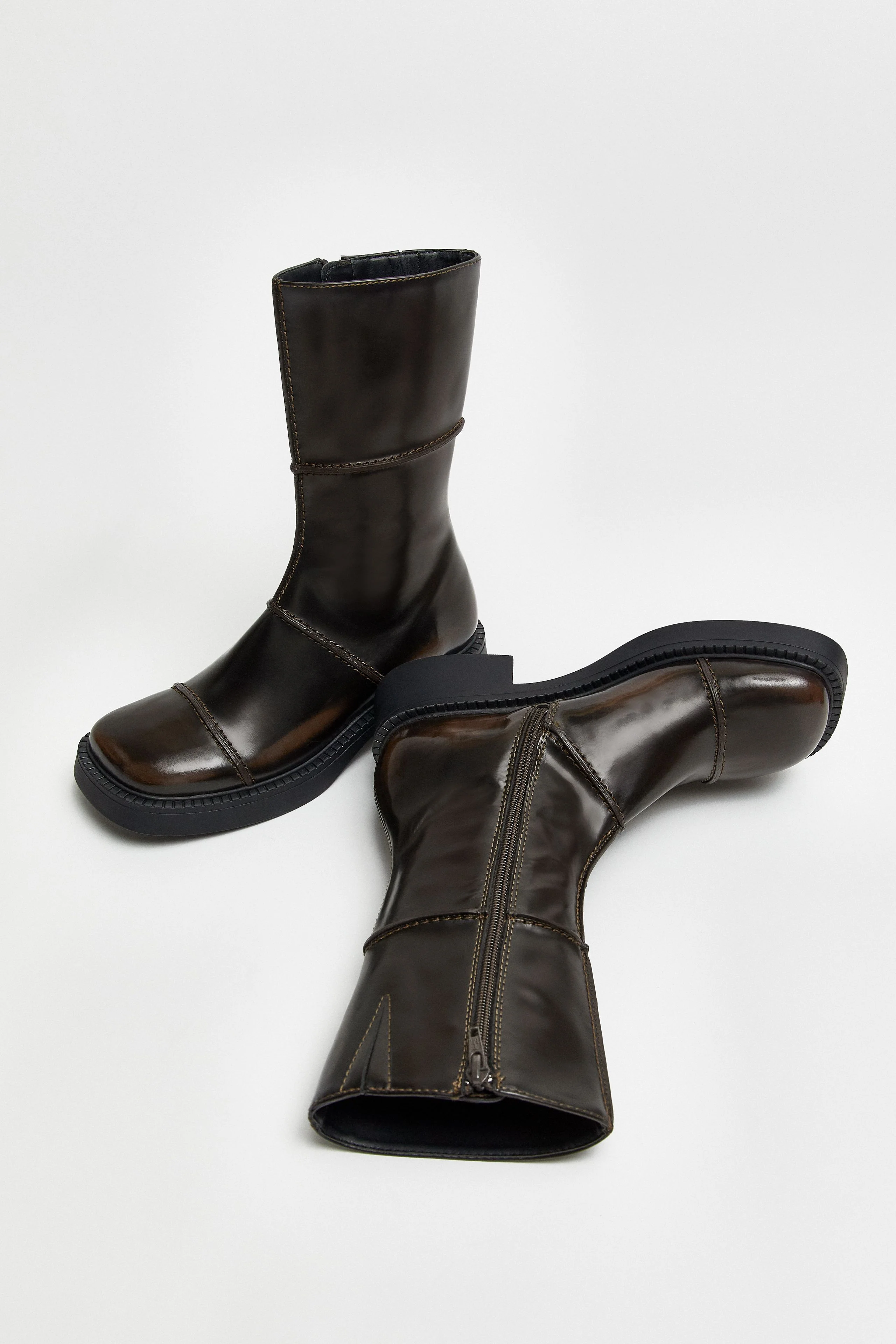 Dahlia Ankle Boots | Brown Brushed - Image 3