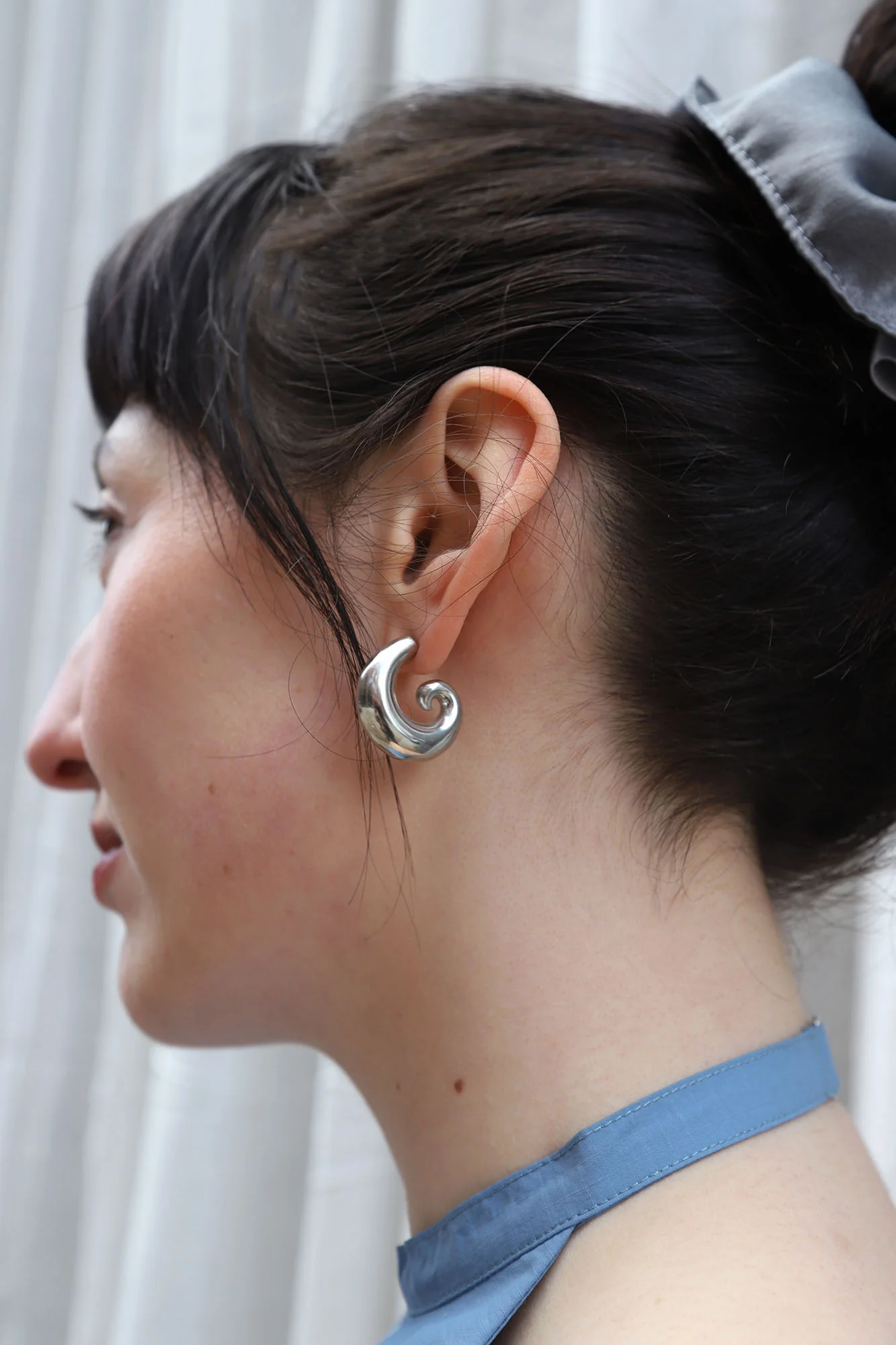 Cecelia Spiral Hoop Earrings - Image 2