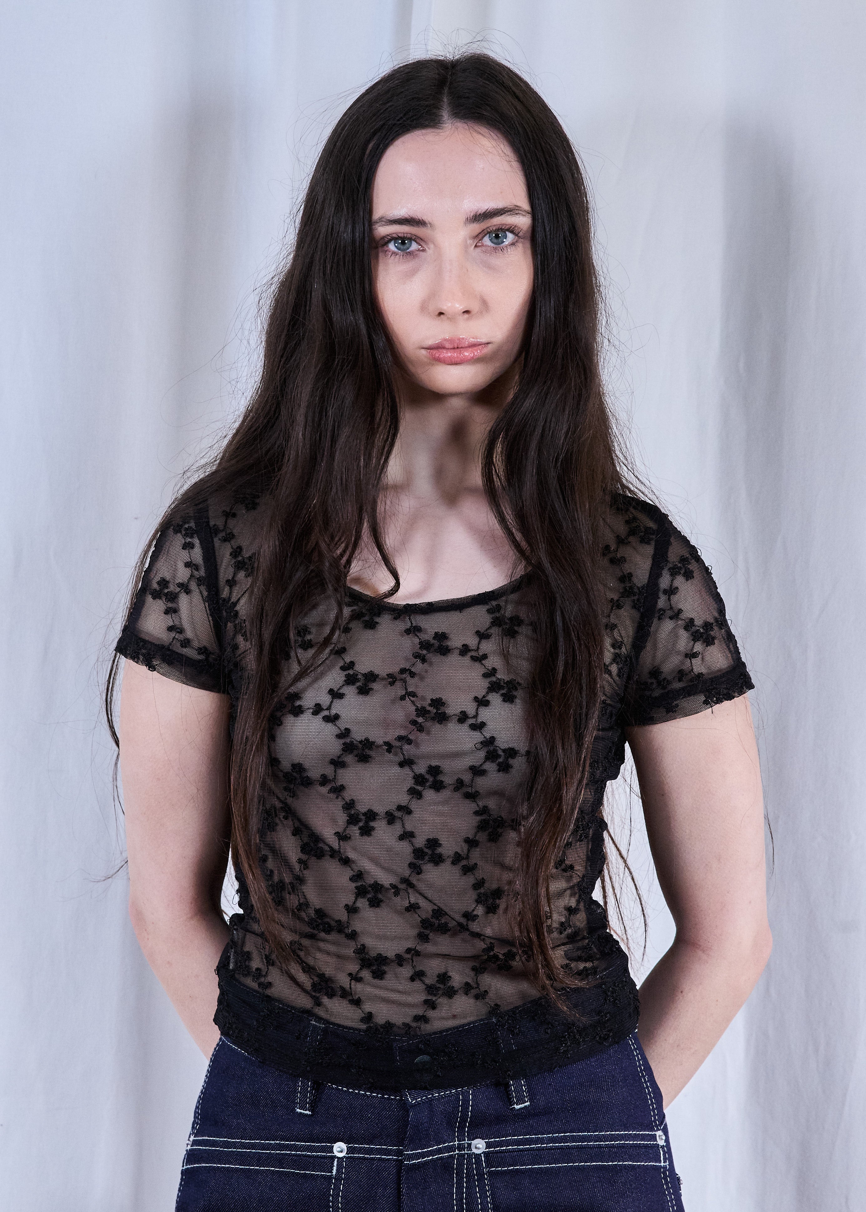 Floral Mesh Baby Tee - Image 3
