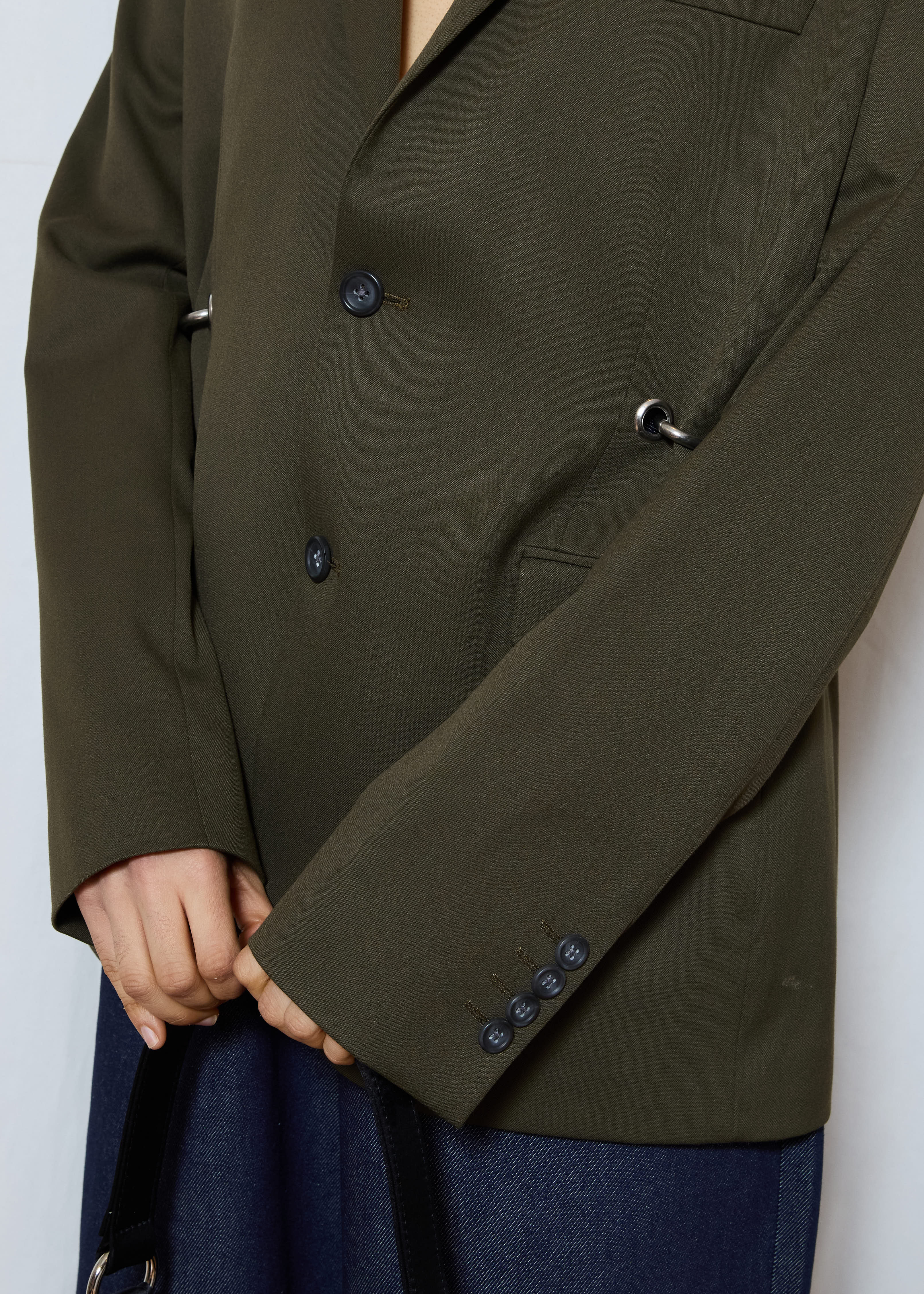 Green Hardware Front Blazer - Image 4