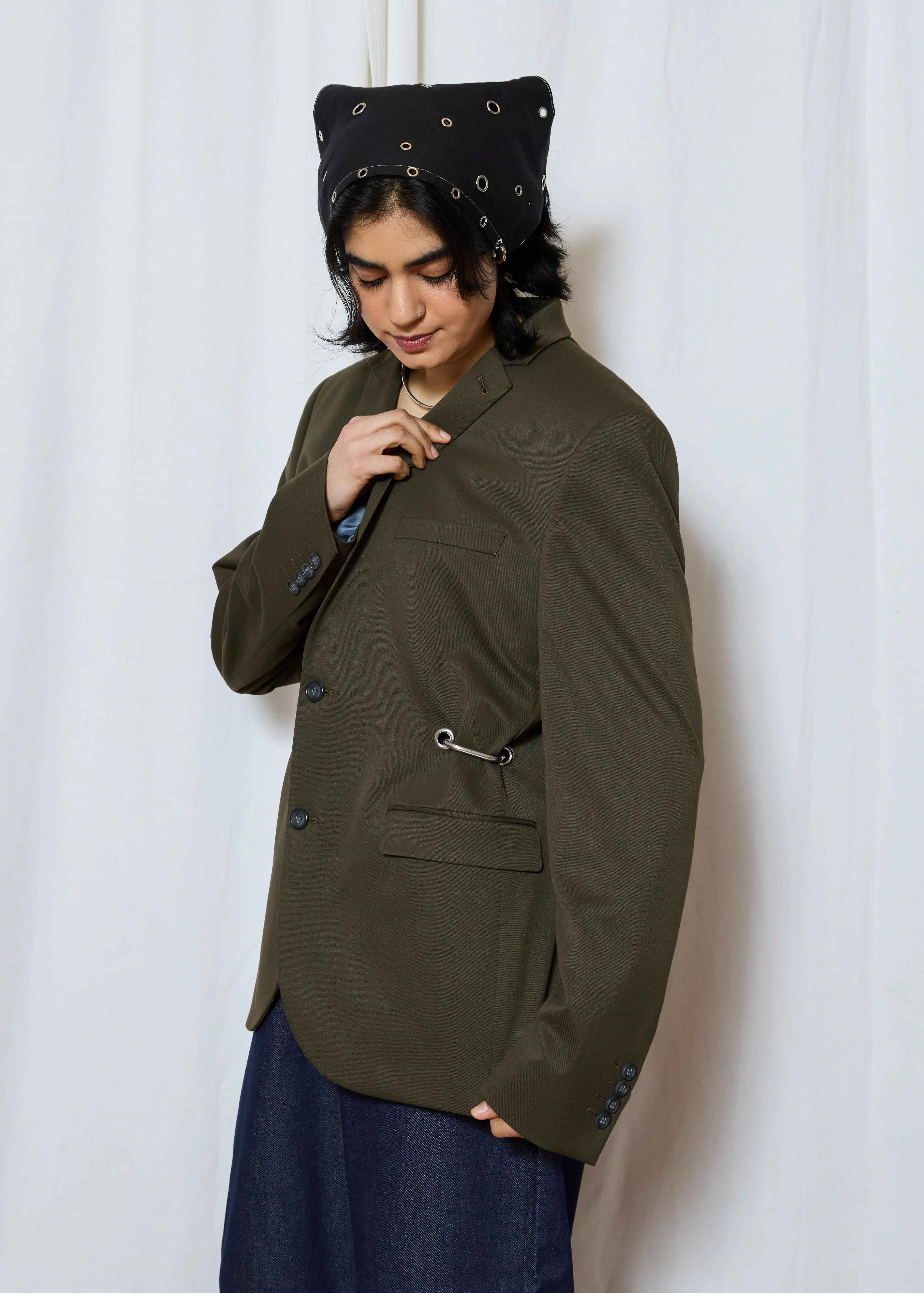 Green Hardware Front Blazer - Image 6