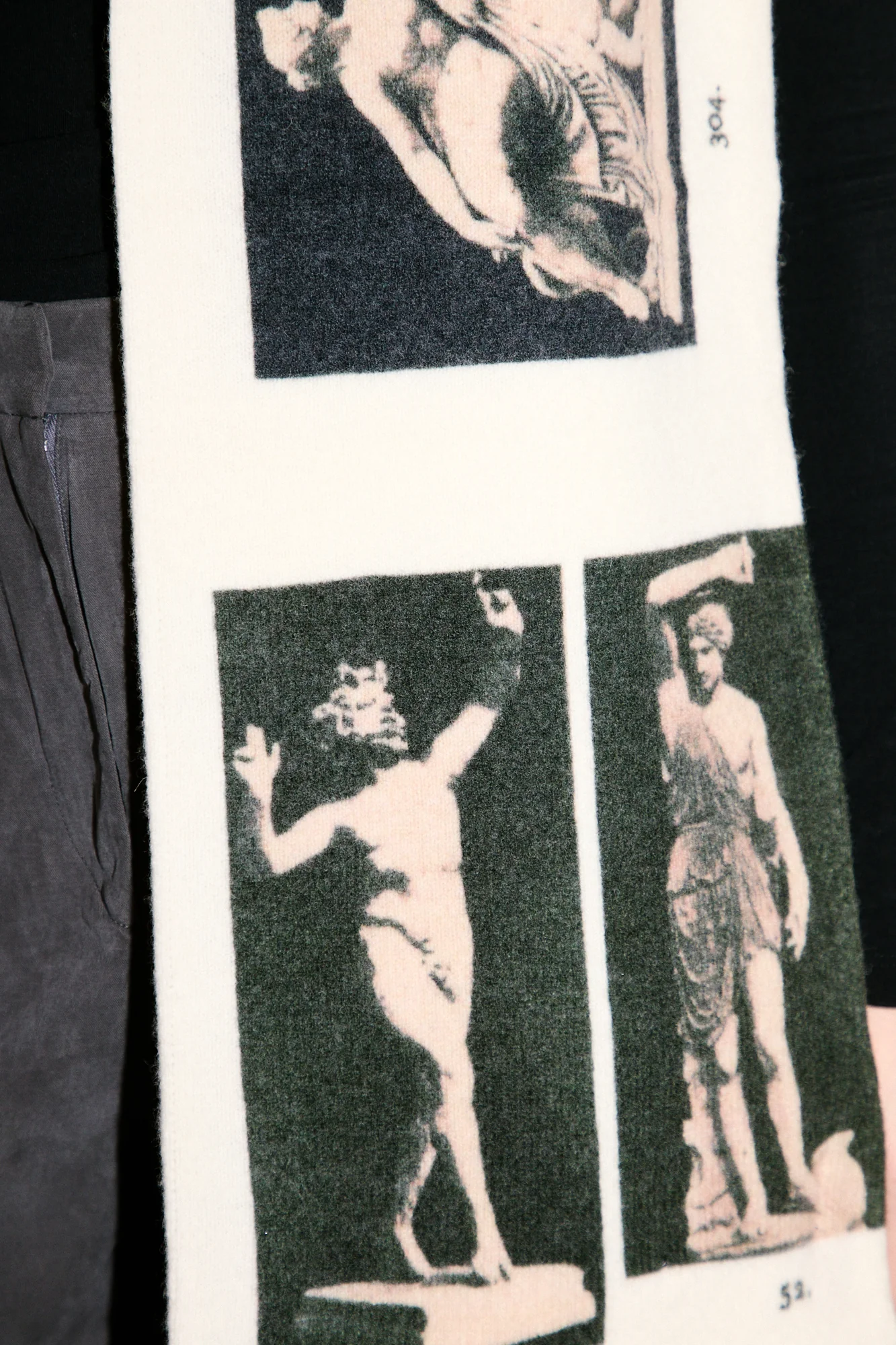 Narcissus Scarf | Ivory & Black - Image 3