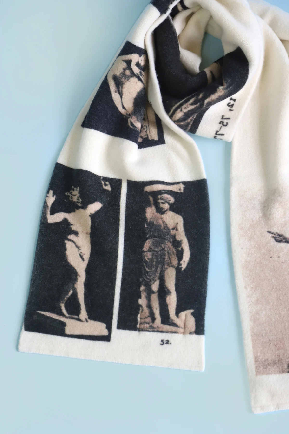 Narcissus Scarf | Ivory & Black - Image 5