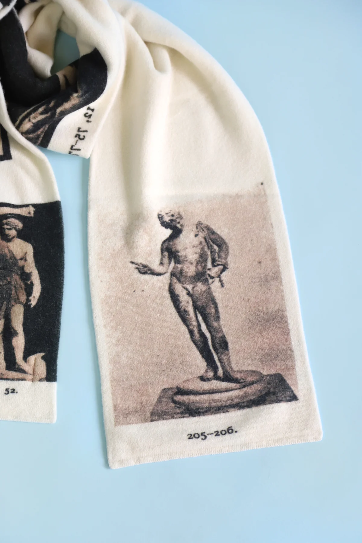 Narcissus Scarf | Ivory & Black - Image 7