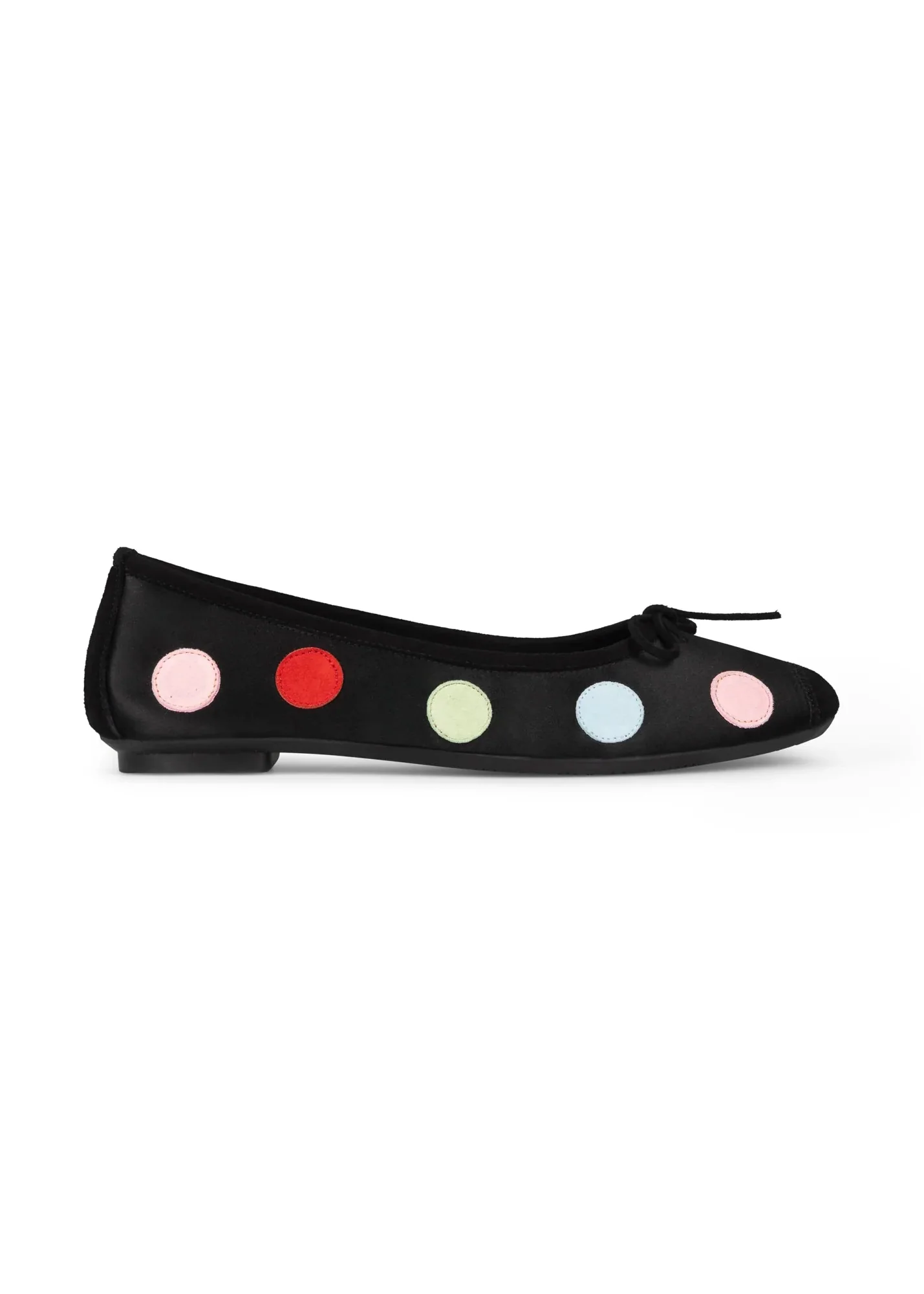 Harmony Ballerinas | Black & Multicolour Polka Dot - Image 5