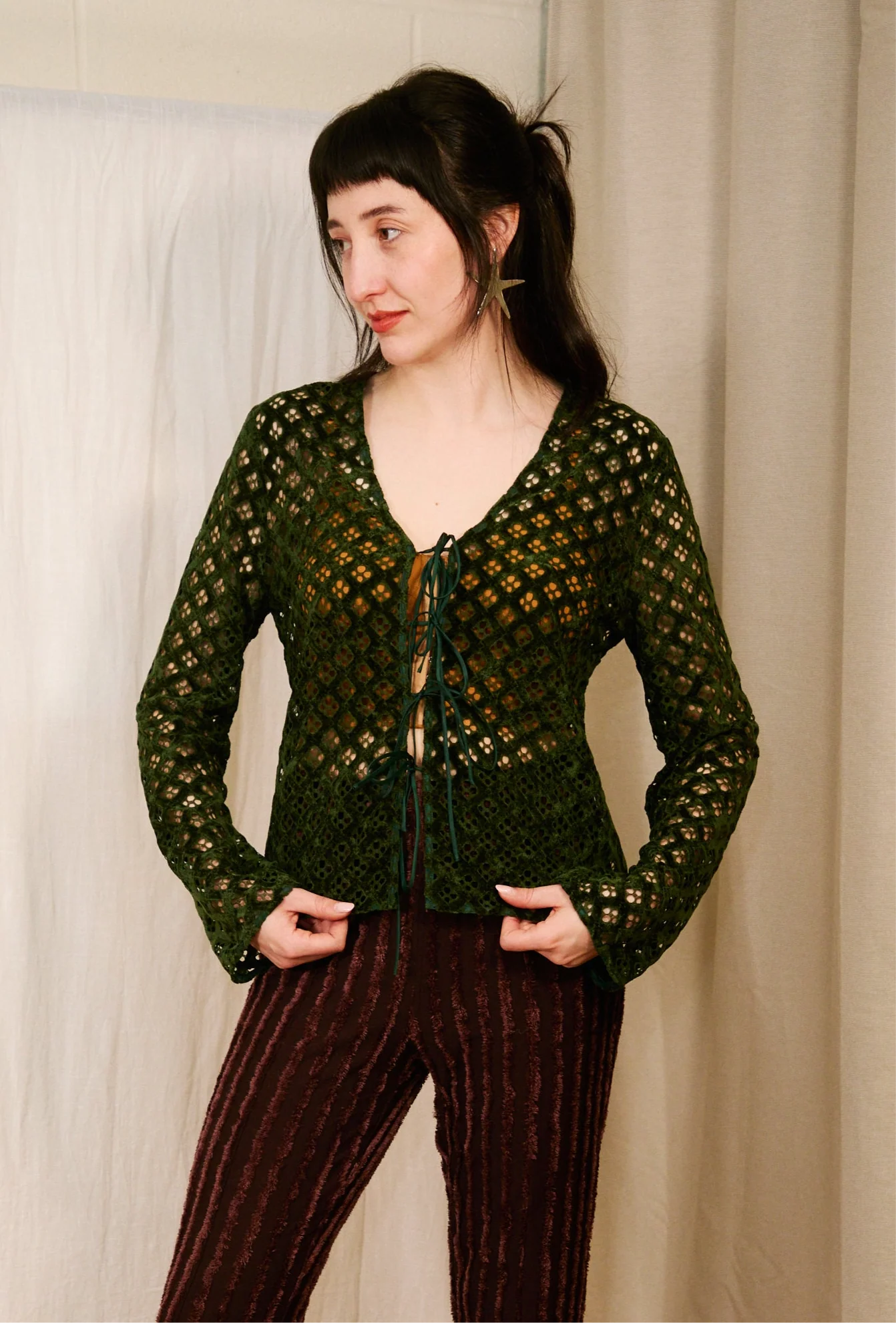 Rosalia Top in Forest Green - Image 7