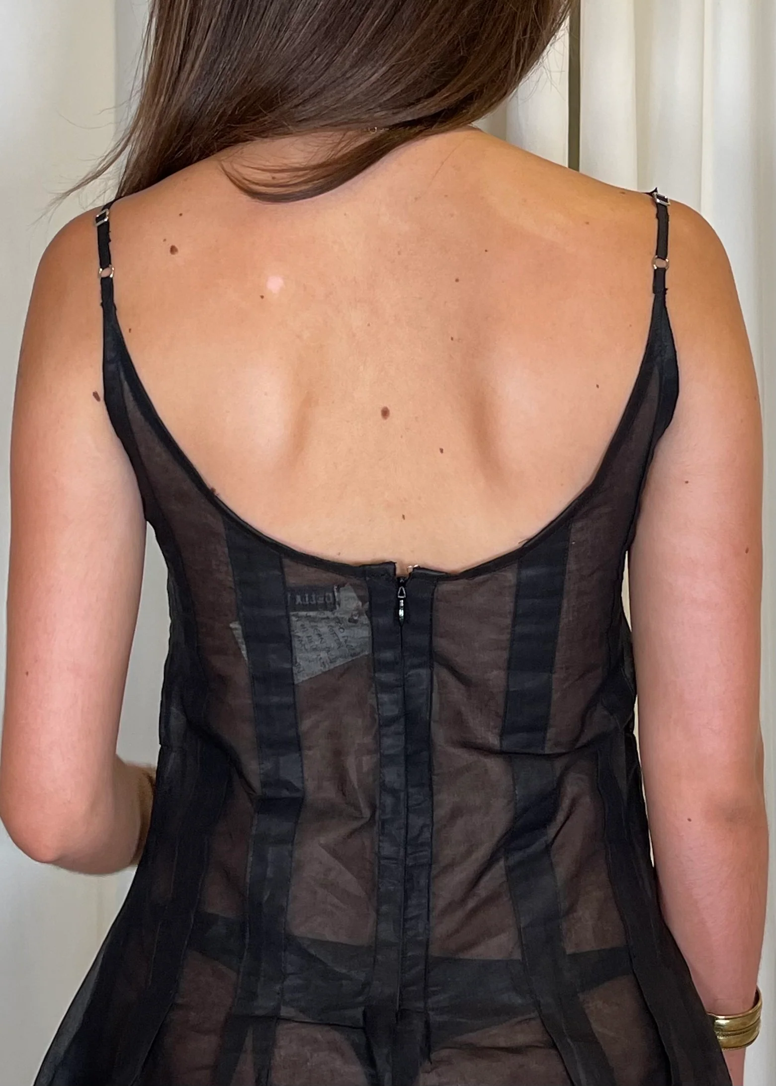 Inverted Pleat Dress in Cotton Organdie - Image 6