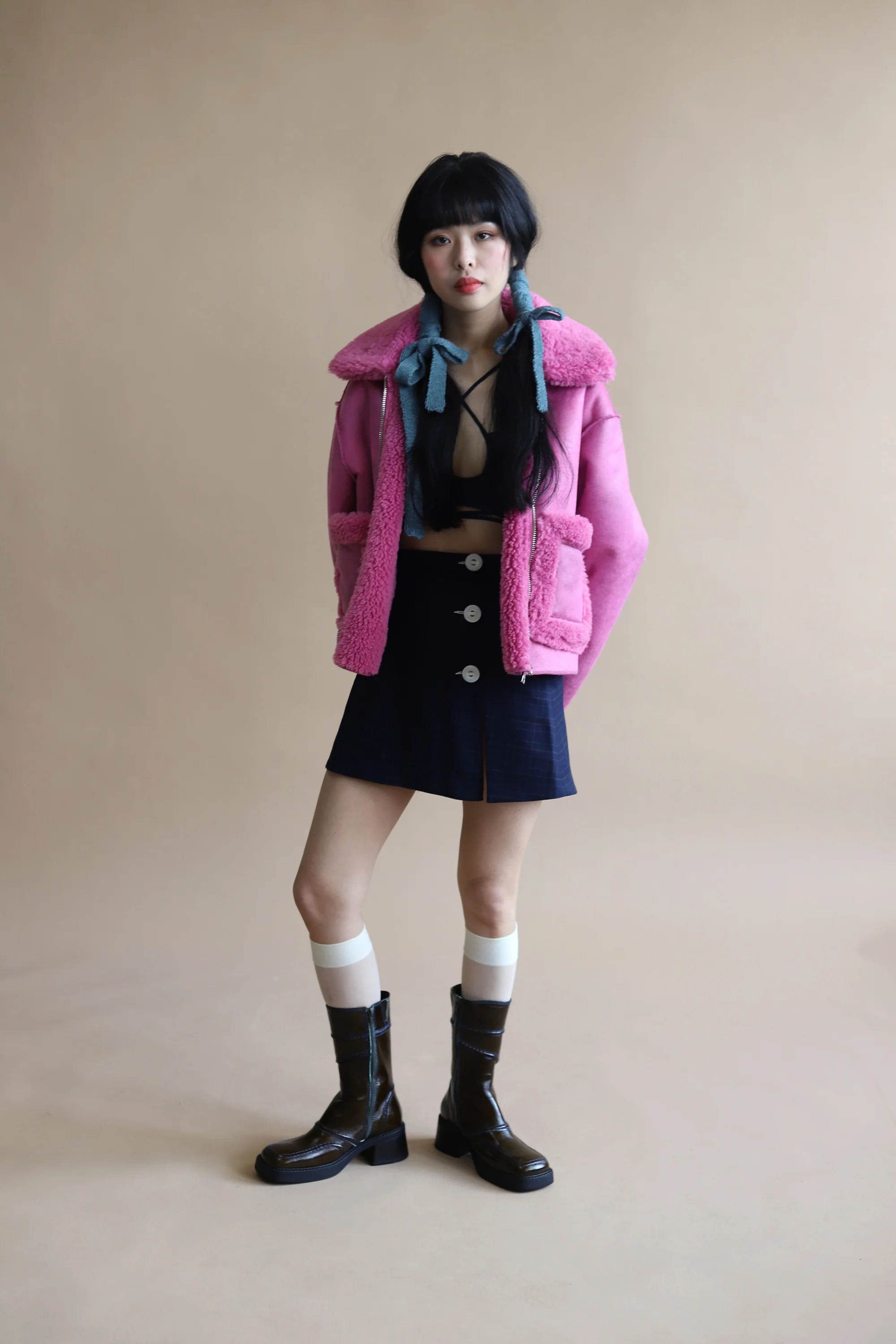 Vera Shearling Aviator | Bubblegum Pink - Image 3