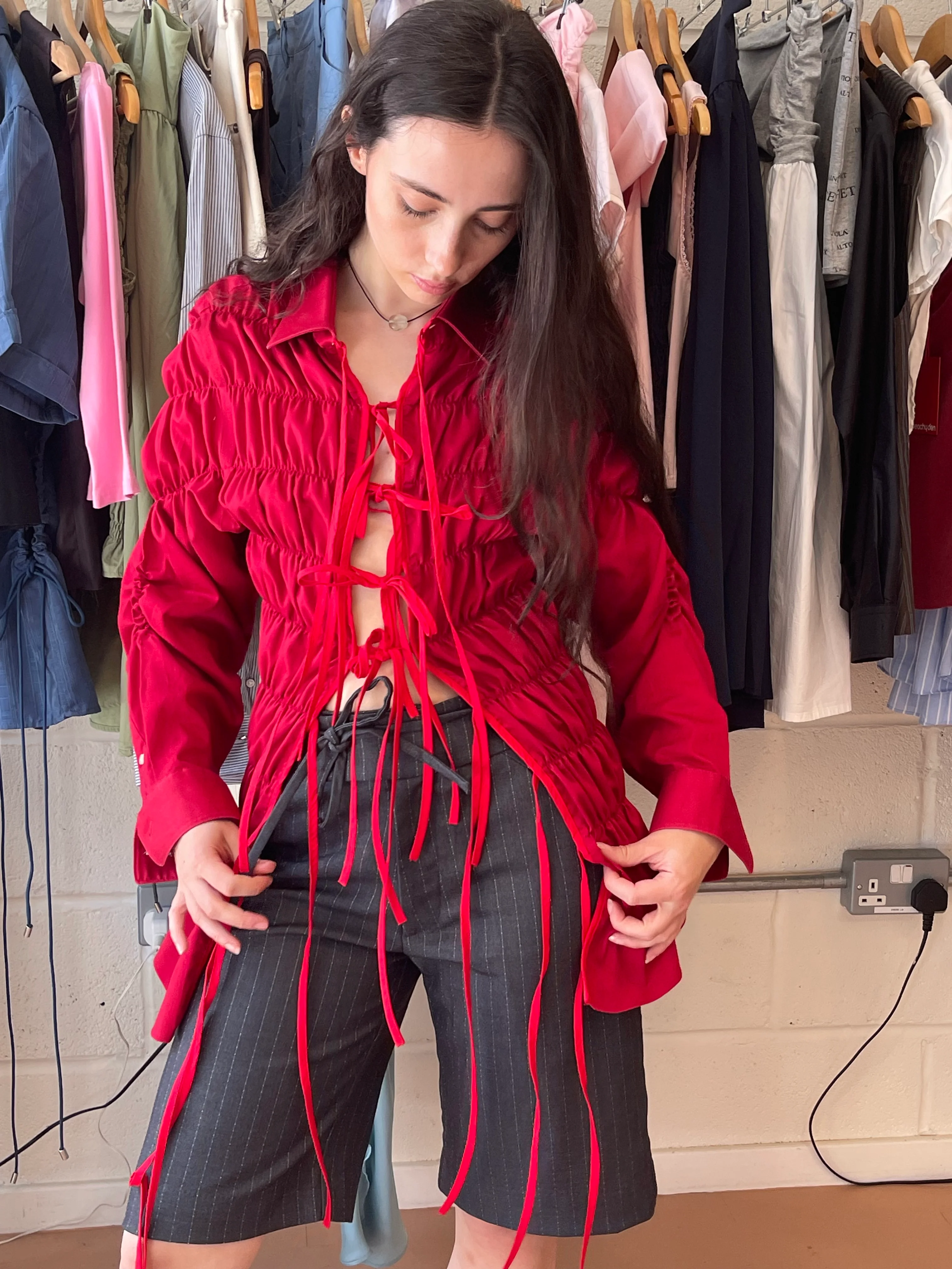 Long Espuma Shirt Cherry Red - Image 2