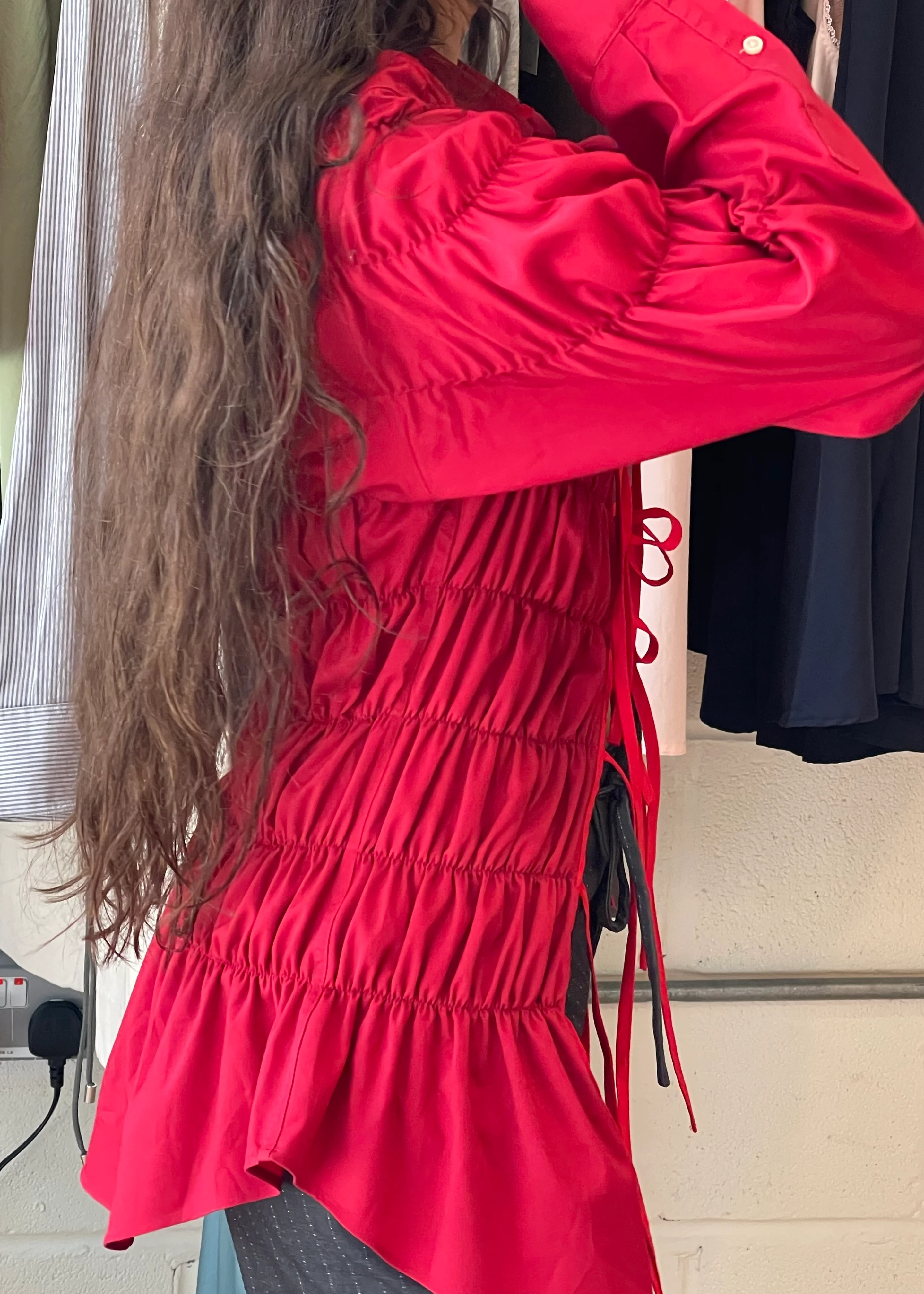 Long Espuma Shirt Cherry Red - Image 4