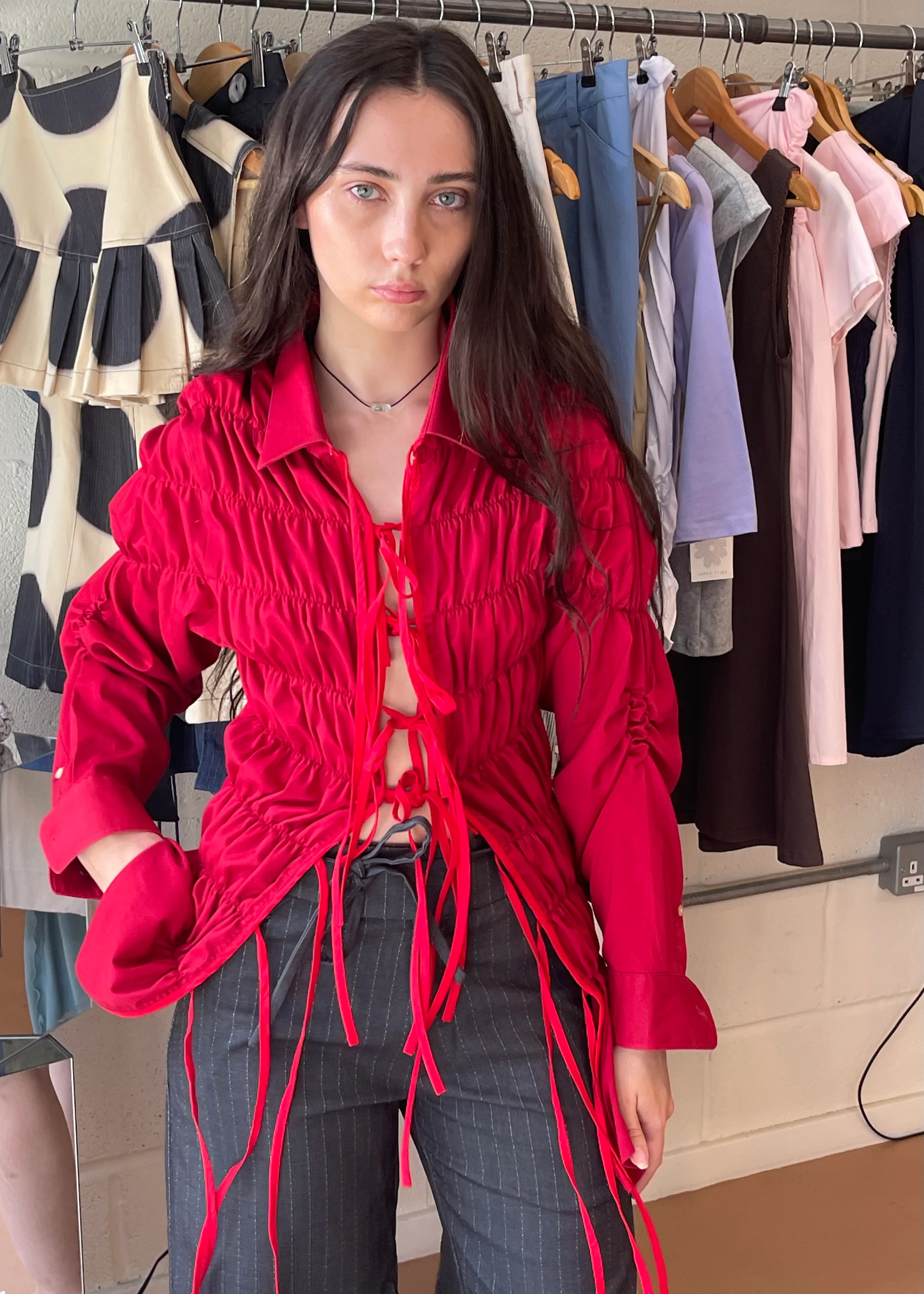 Long Espuma Shirt Cherry Red - Image 5