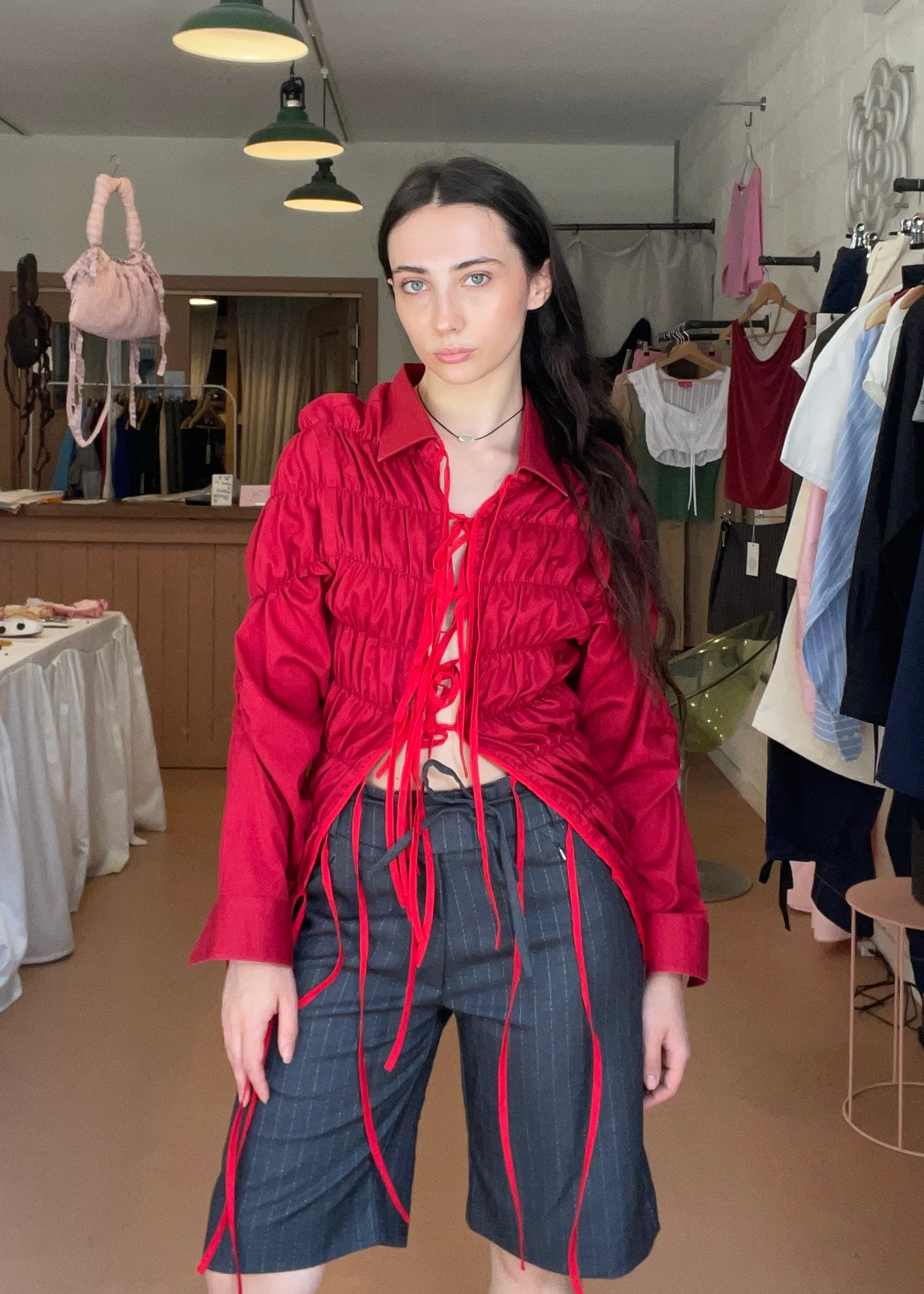 Long Espuma Shirt Cherry Red - Image 7