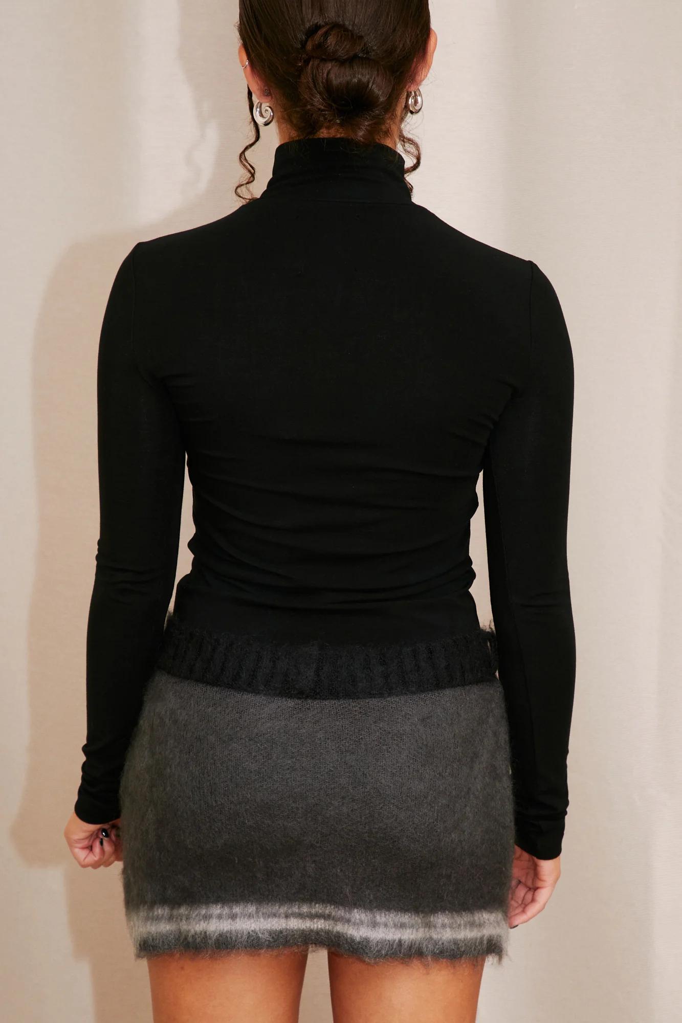 Corinna Mohair Belt Skirt | Grey - Image 6