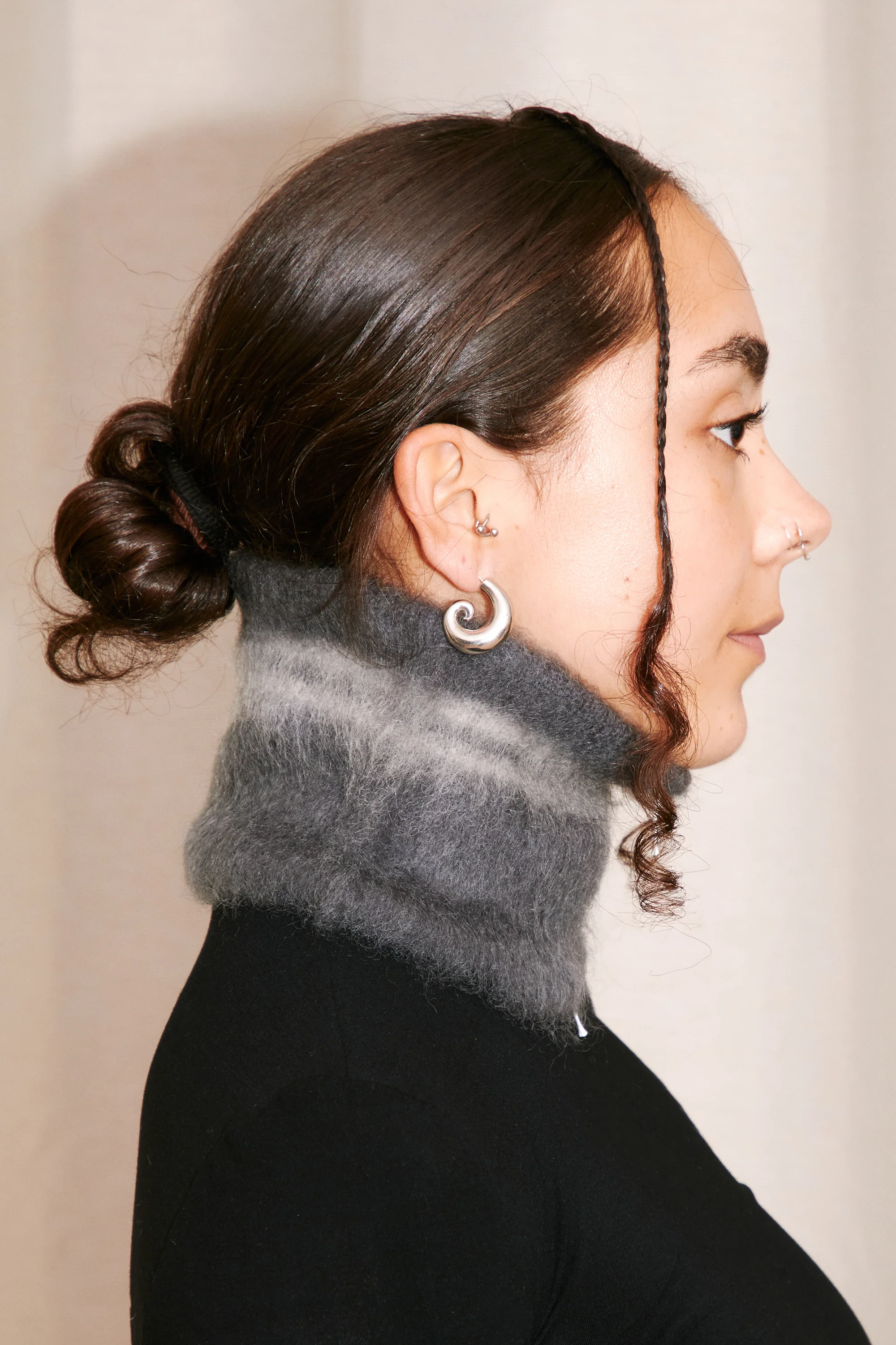 Karan Mohair Collar | Gray