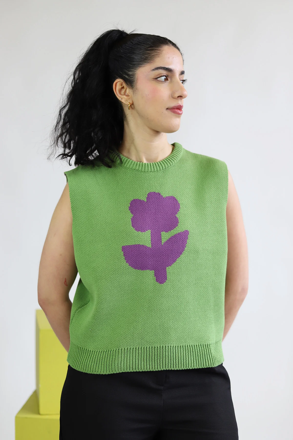 One Flower Vest | Green