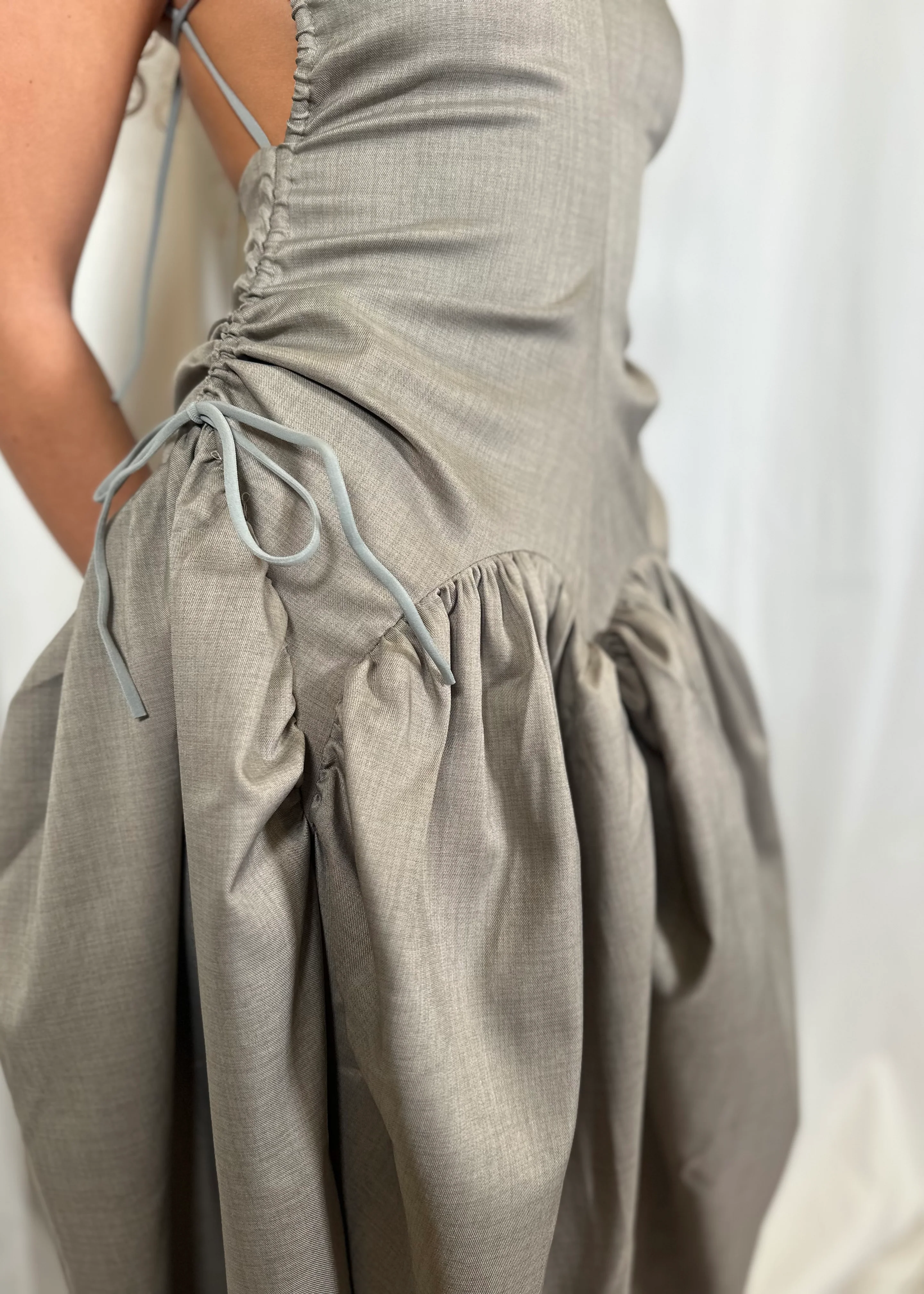 Open Back Cami Bubble Maxi Dress - Image 2