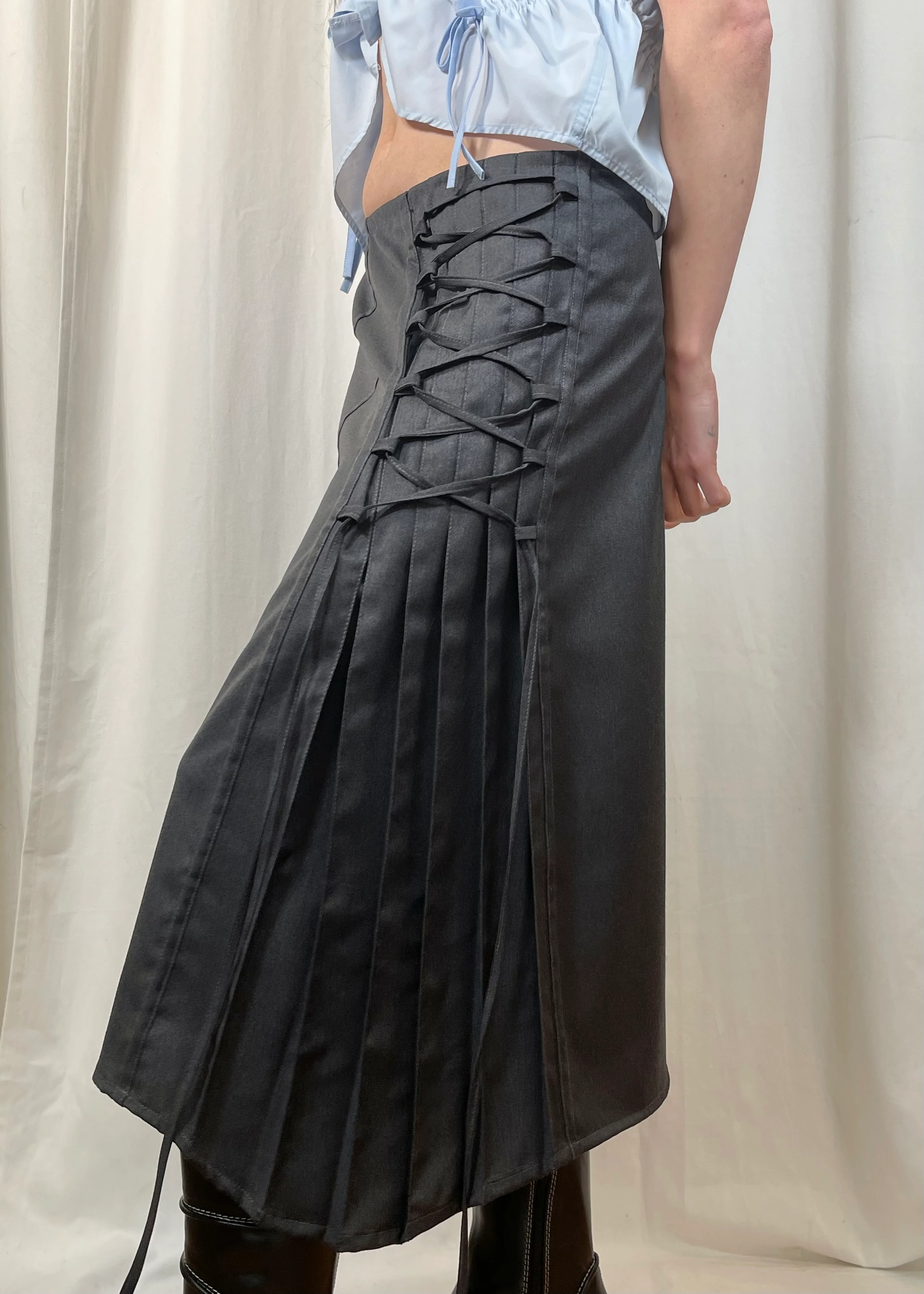 Poesia Skirt Oxford Grey