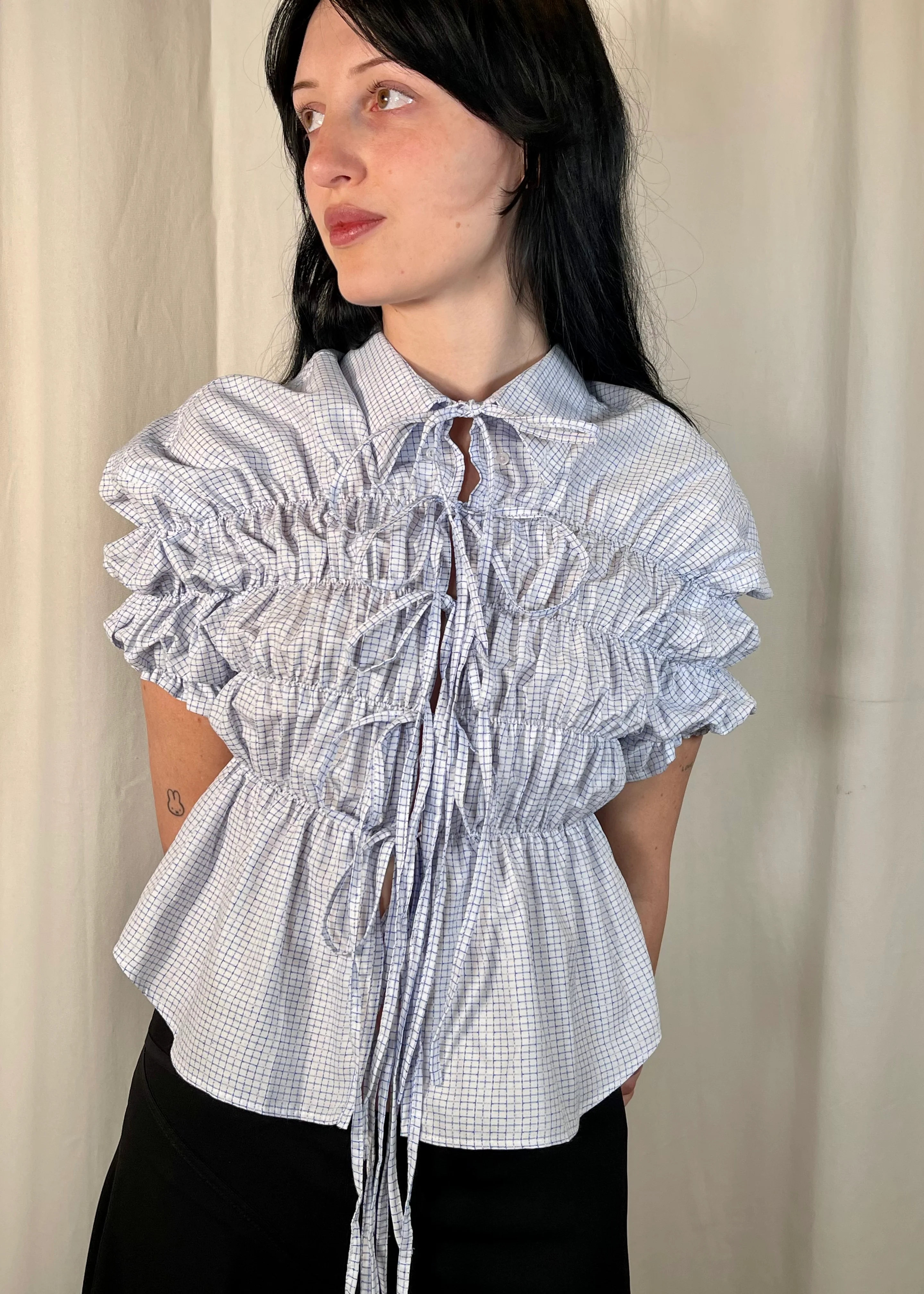 Short Espuma Shirt Blue Plaid (Short Sleeve)