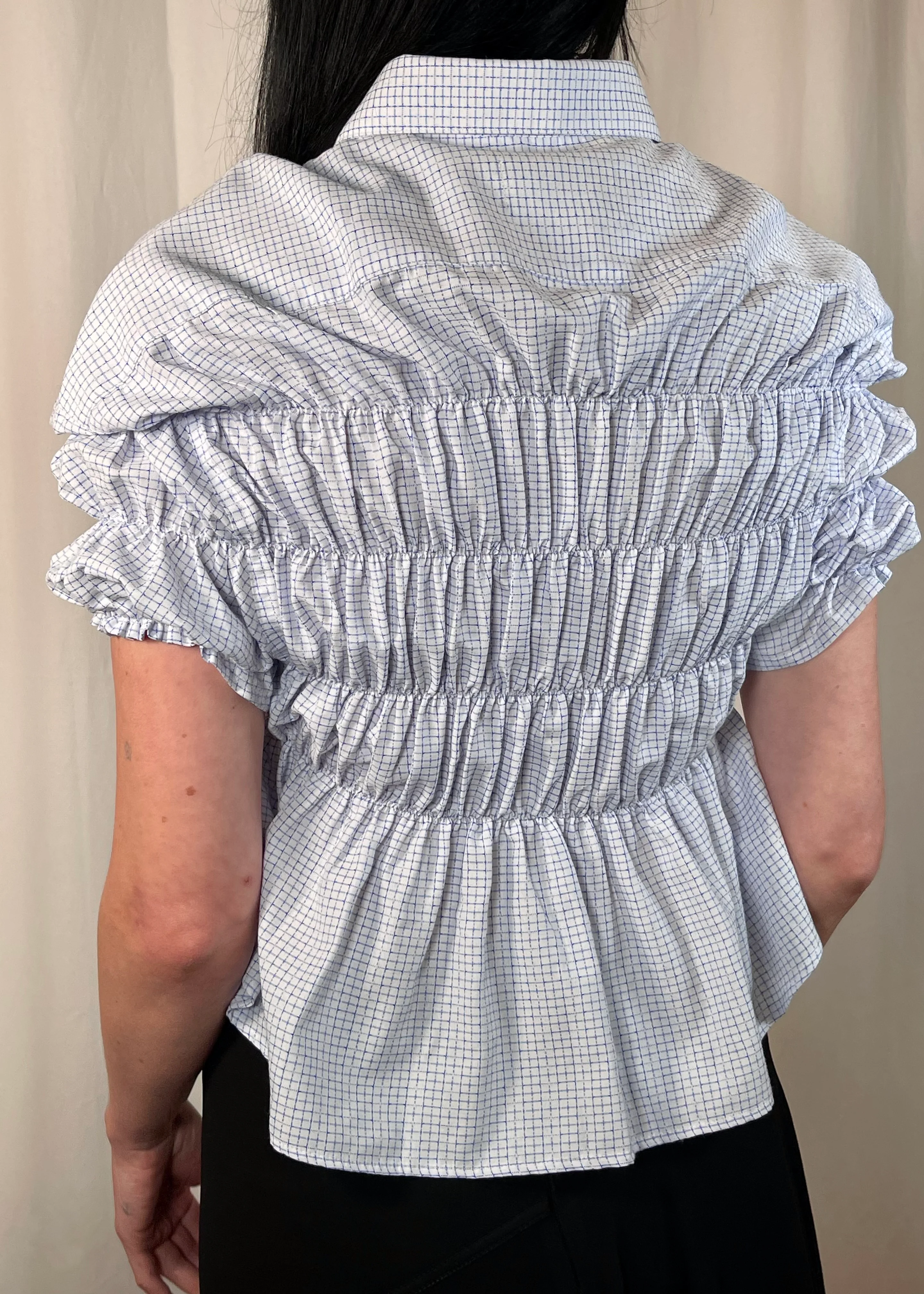 Short Espuma Shirt Blue Plaid (Short Sleeve) - Image 5
