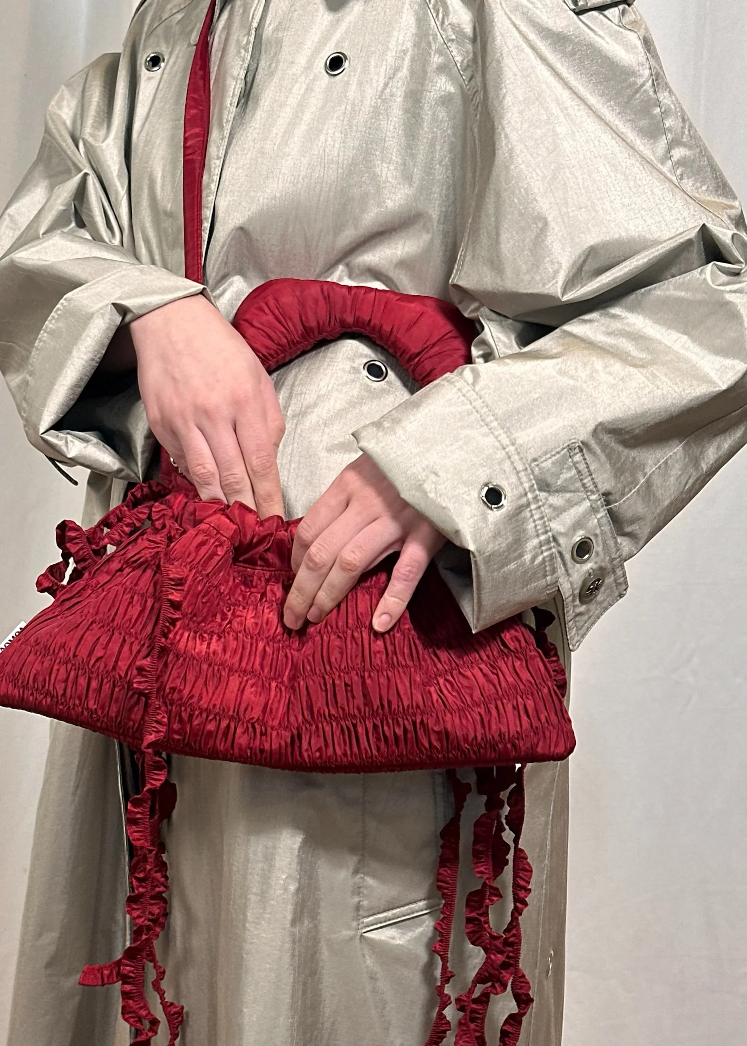 Silver Eyelet Trench - Image 3