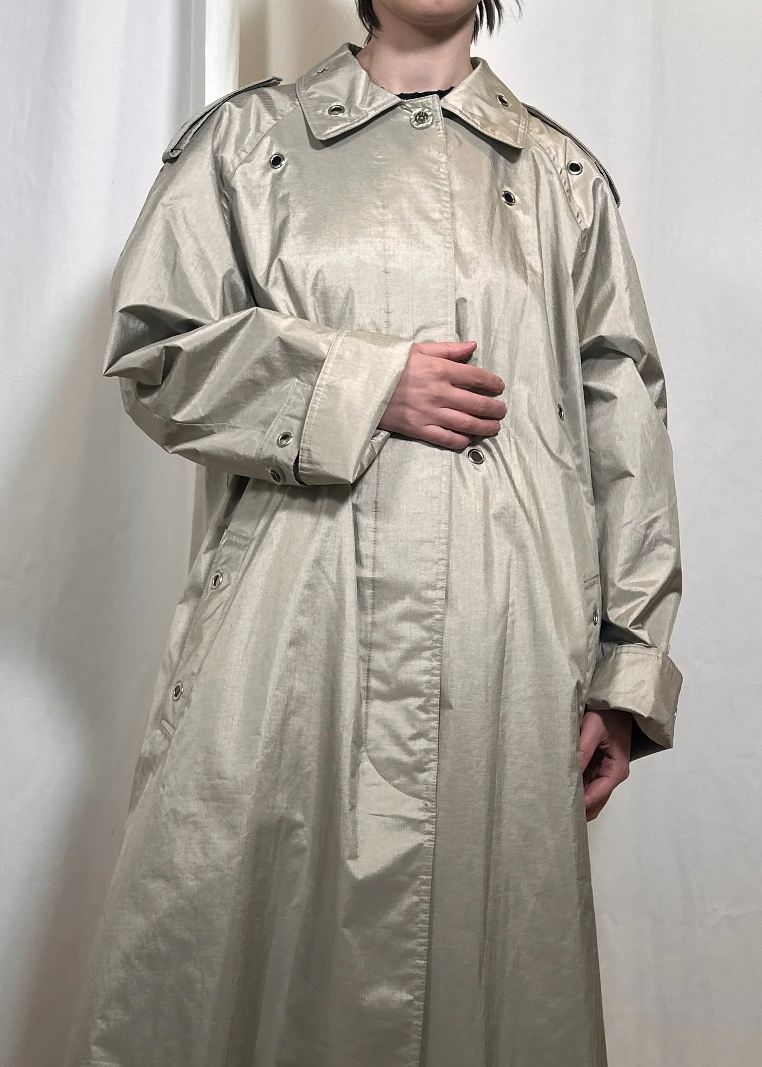 Silver Eyelet Trench - Image 5