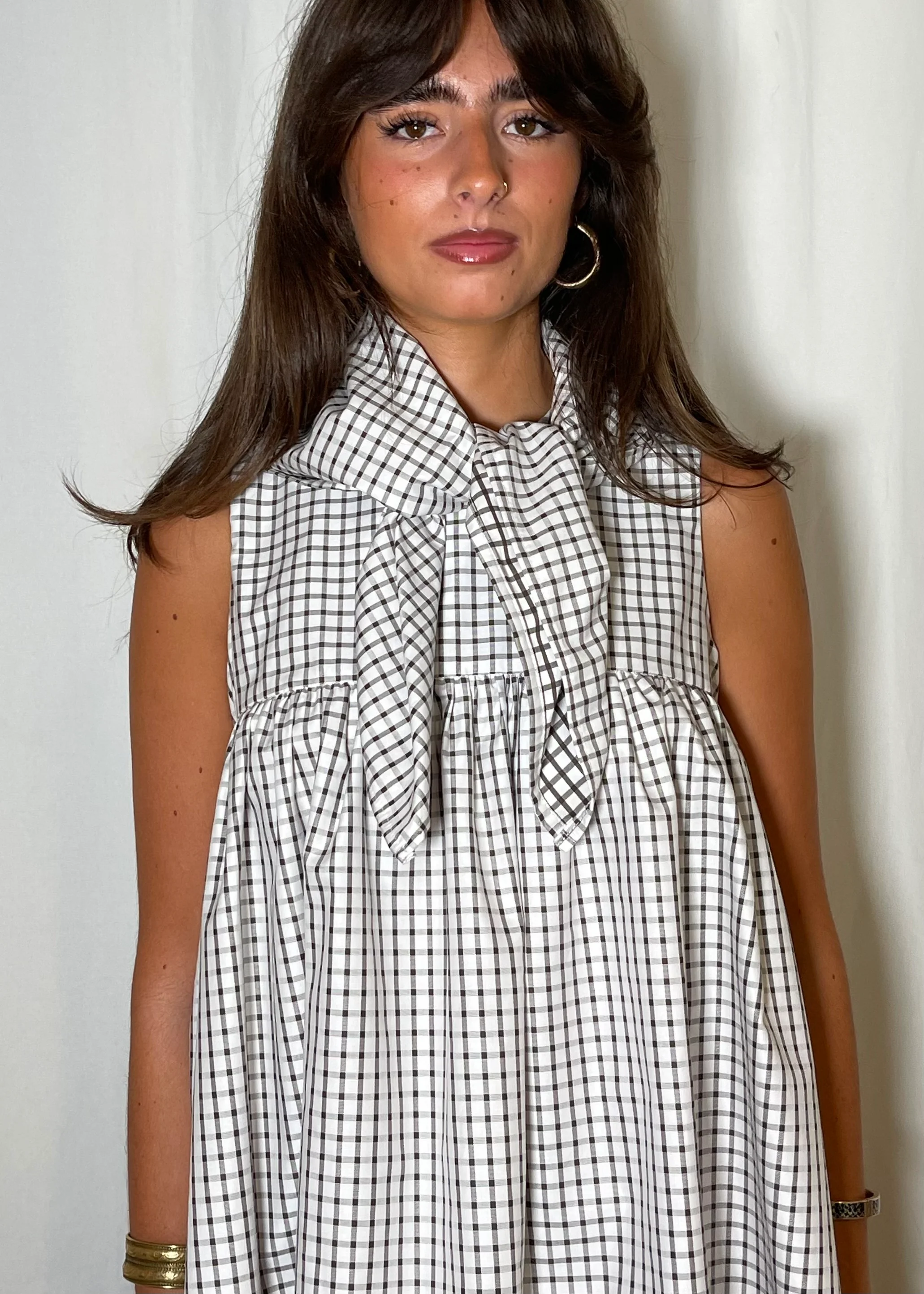 Thrills Top Brown Check - Image 10