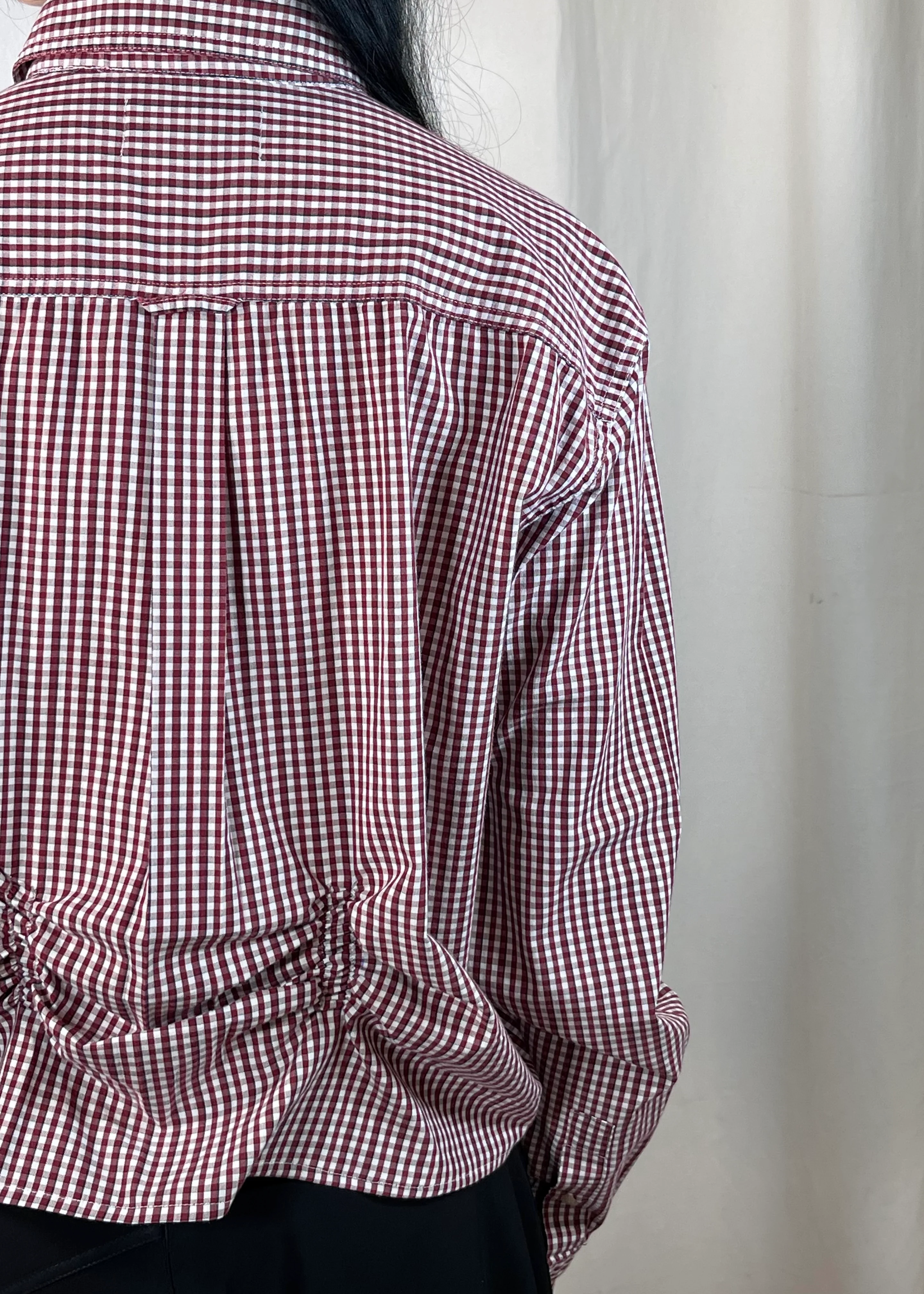 Valentines Shirt in Burgundy Plaid - Image 5