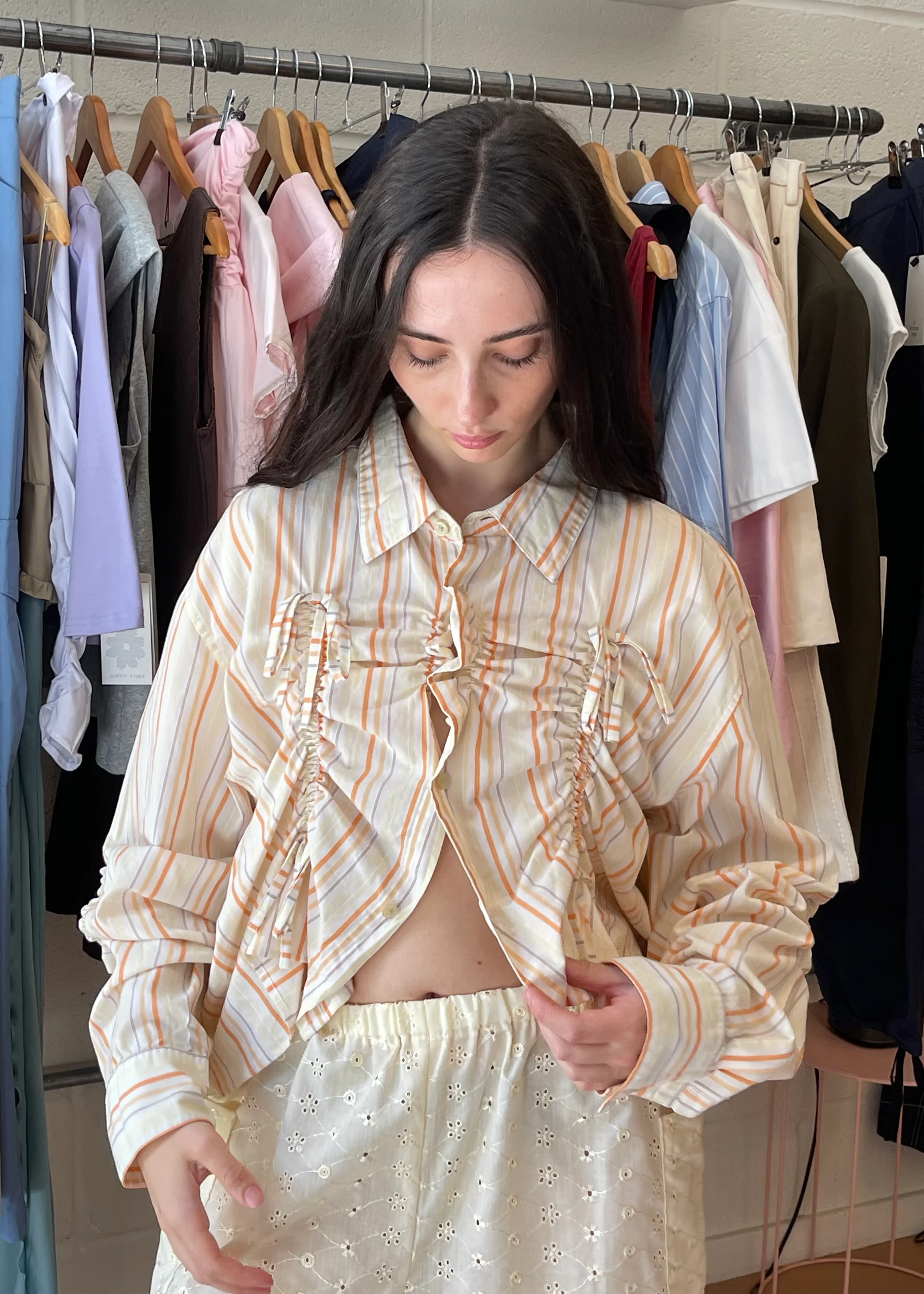 Valentines Shirt in Yellow and Orange Stripes - Image 6