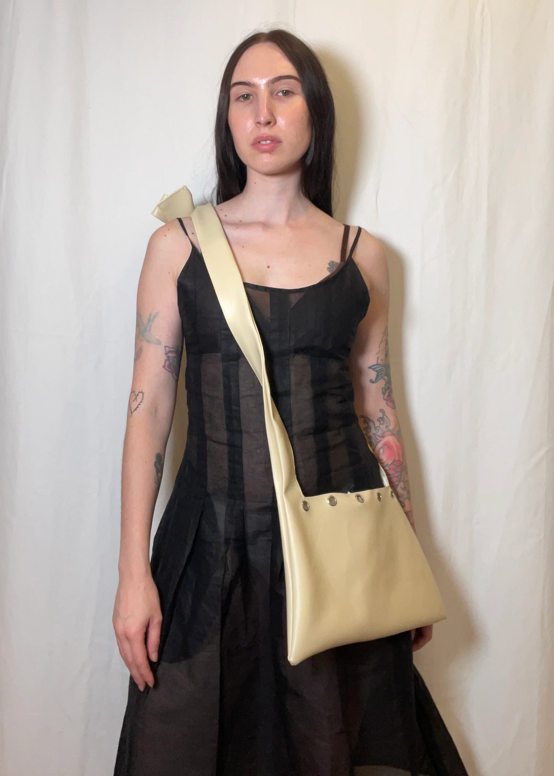 Vanilla Eyelet Slouch Bag Small - Image 3