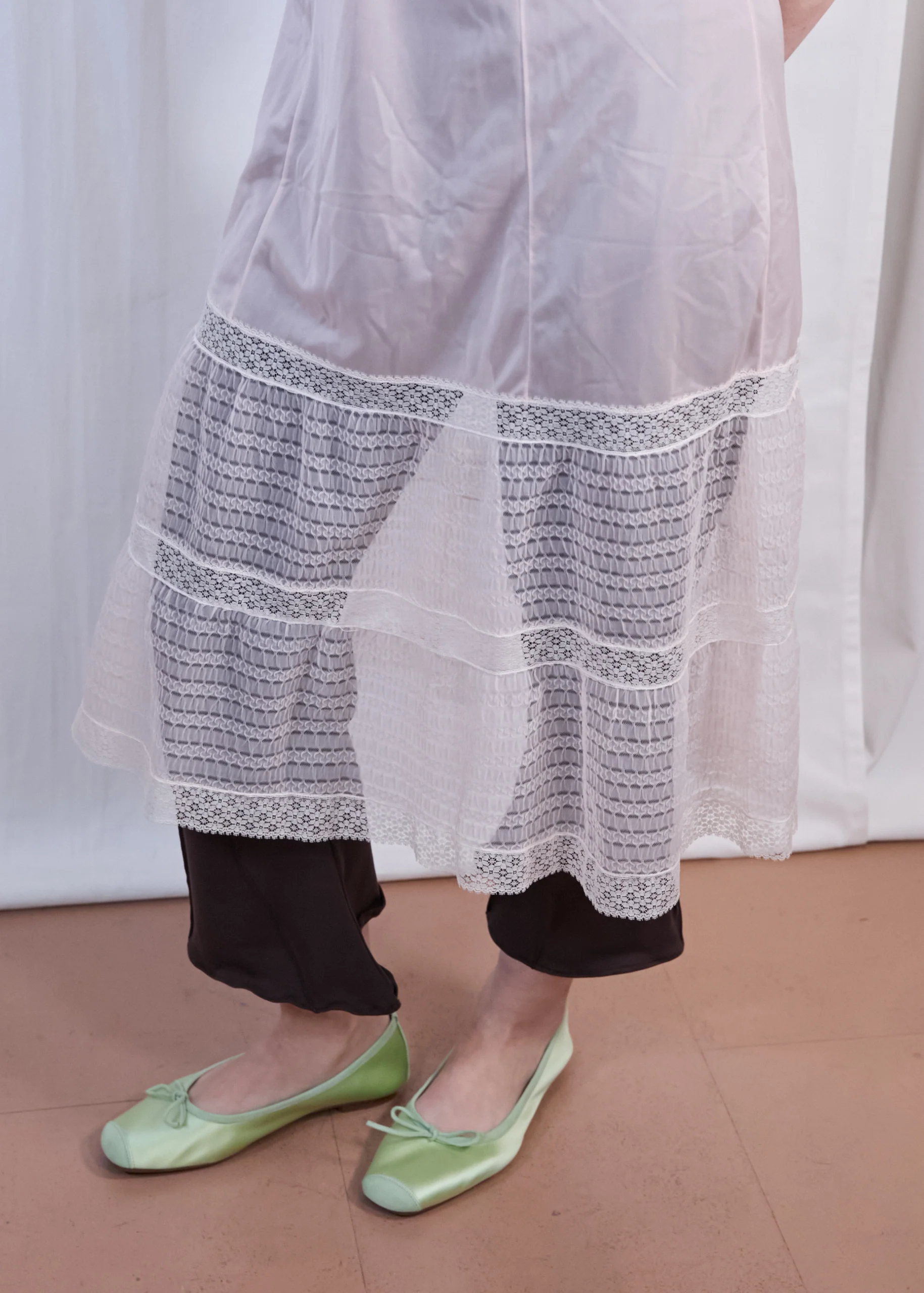 Baby Pink Lace Slip Dress - Image 2