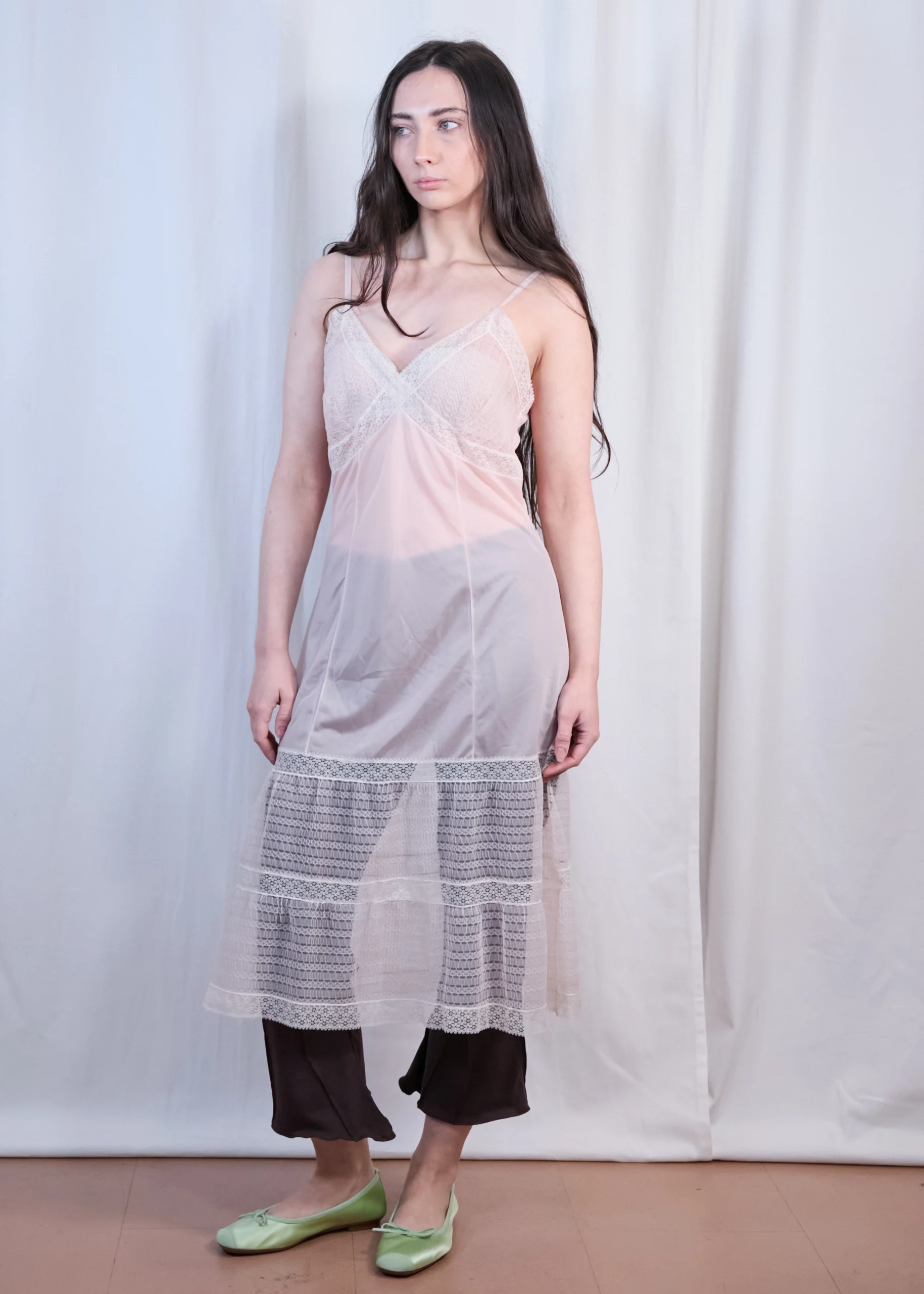 Baby Pink Lace Slip Dress - Image 4