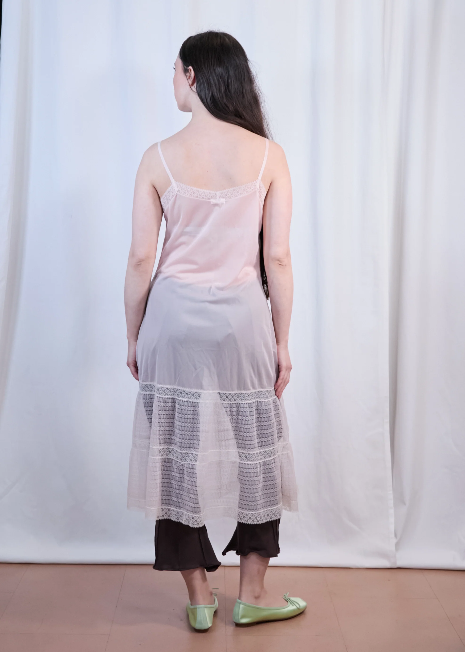 Baby Pink Lace Slip Dress - Image 5