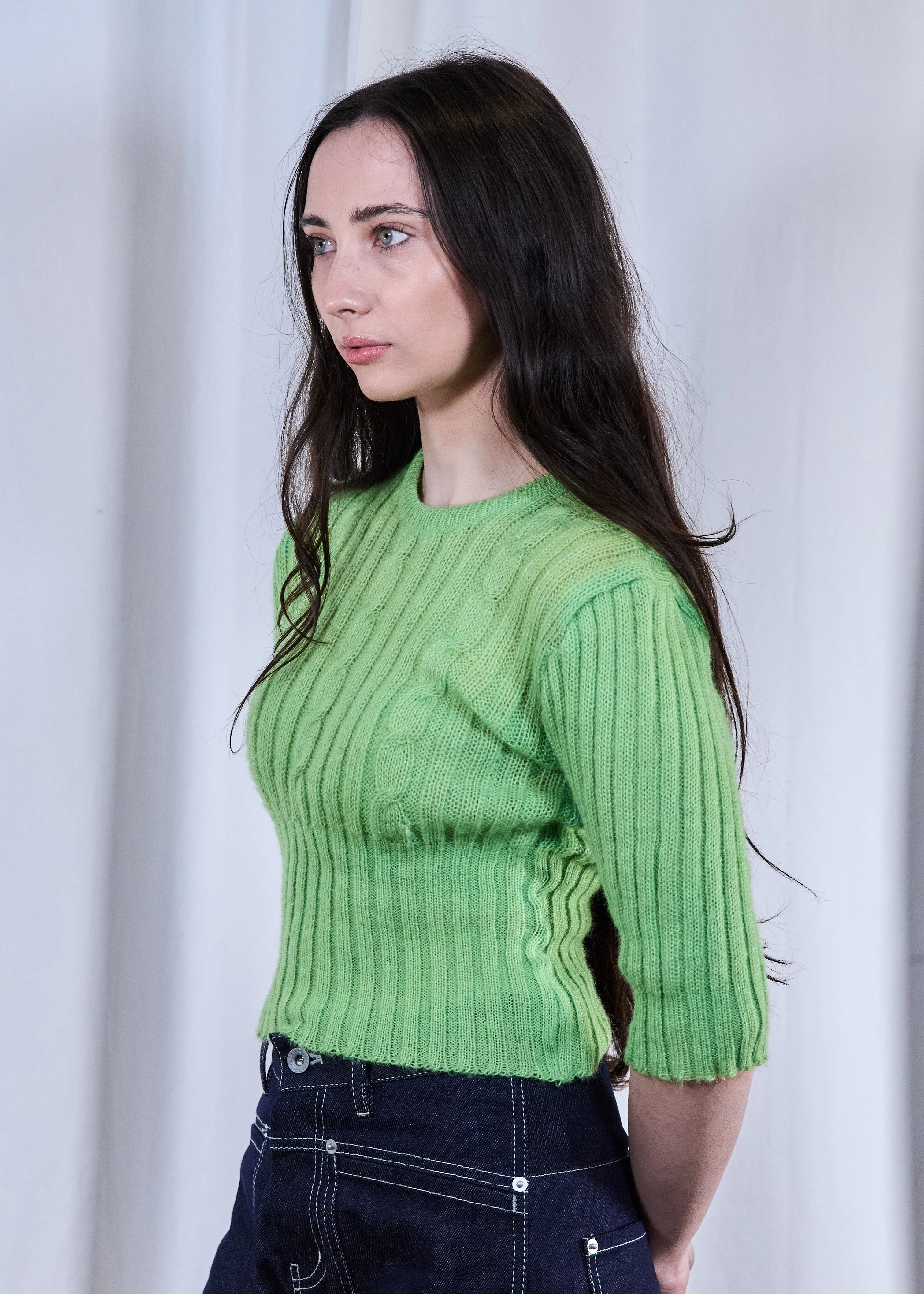 Lime Green Knit Top - Image 2