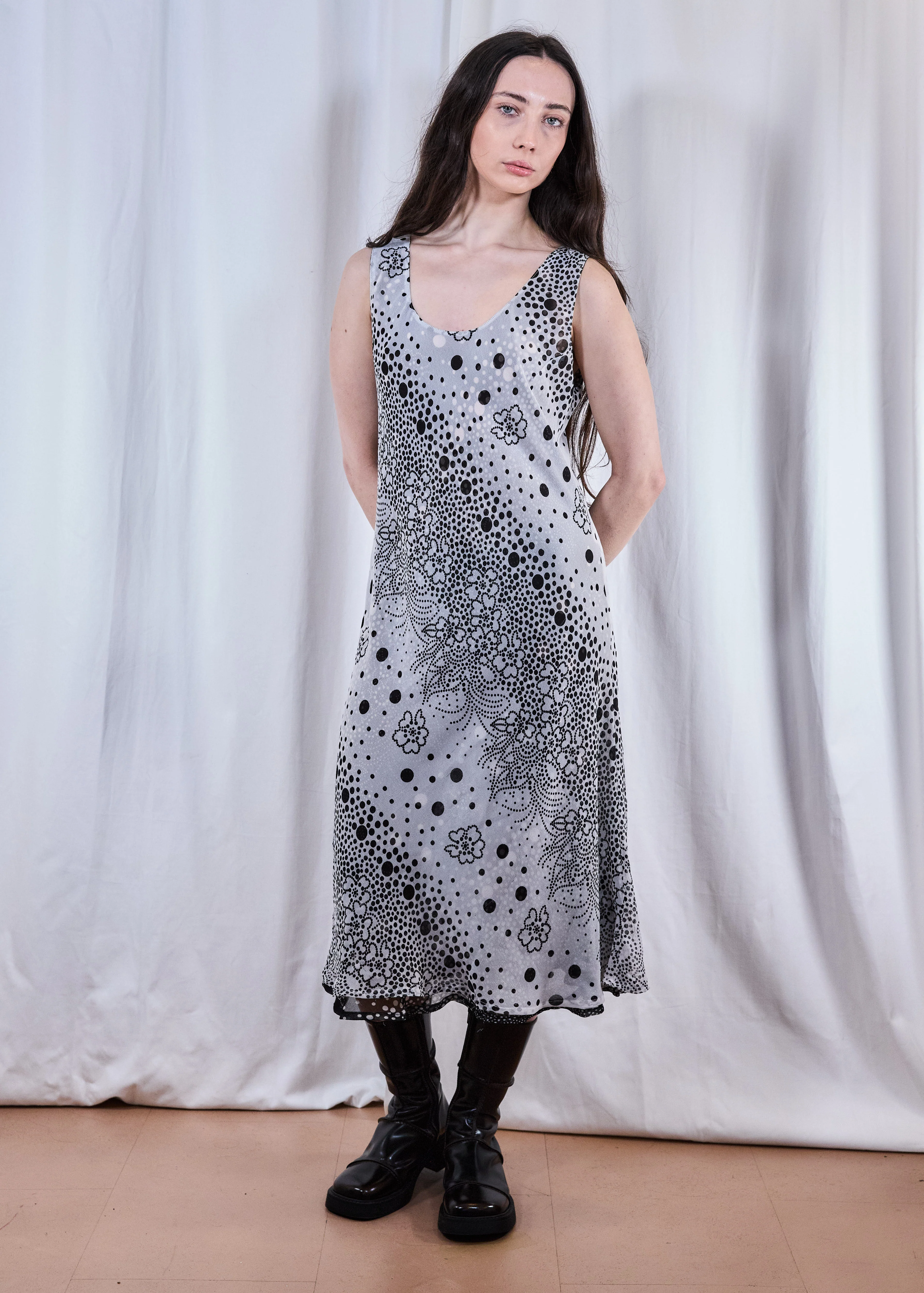 Vintage Reversible Floral Maxi Length Slip Dress - Image 2