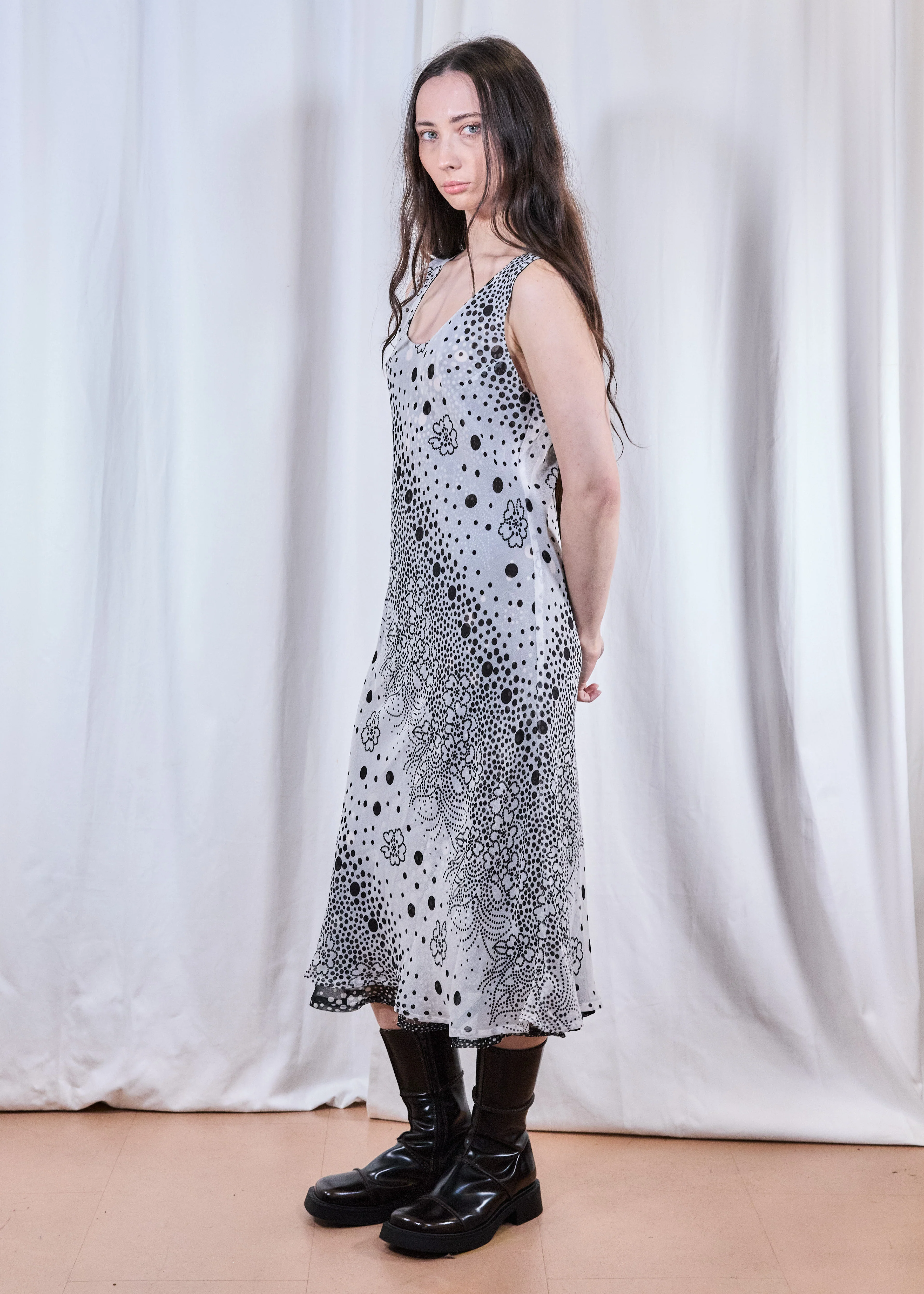 Vintage Reversible Floral Maxi Length Slip Dress - Image 5