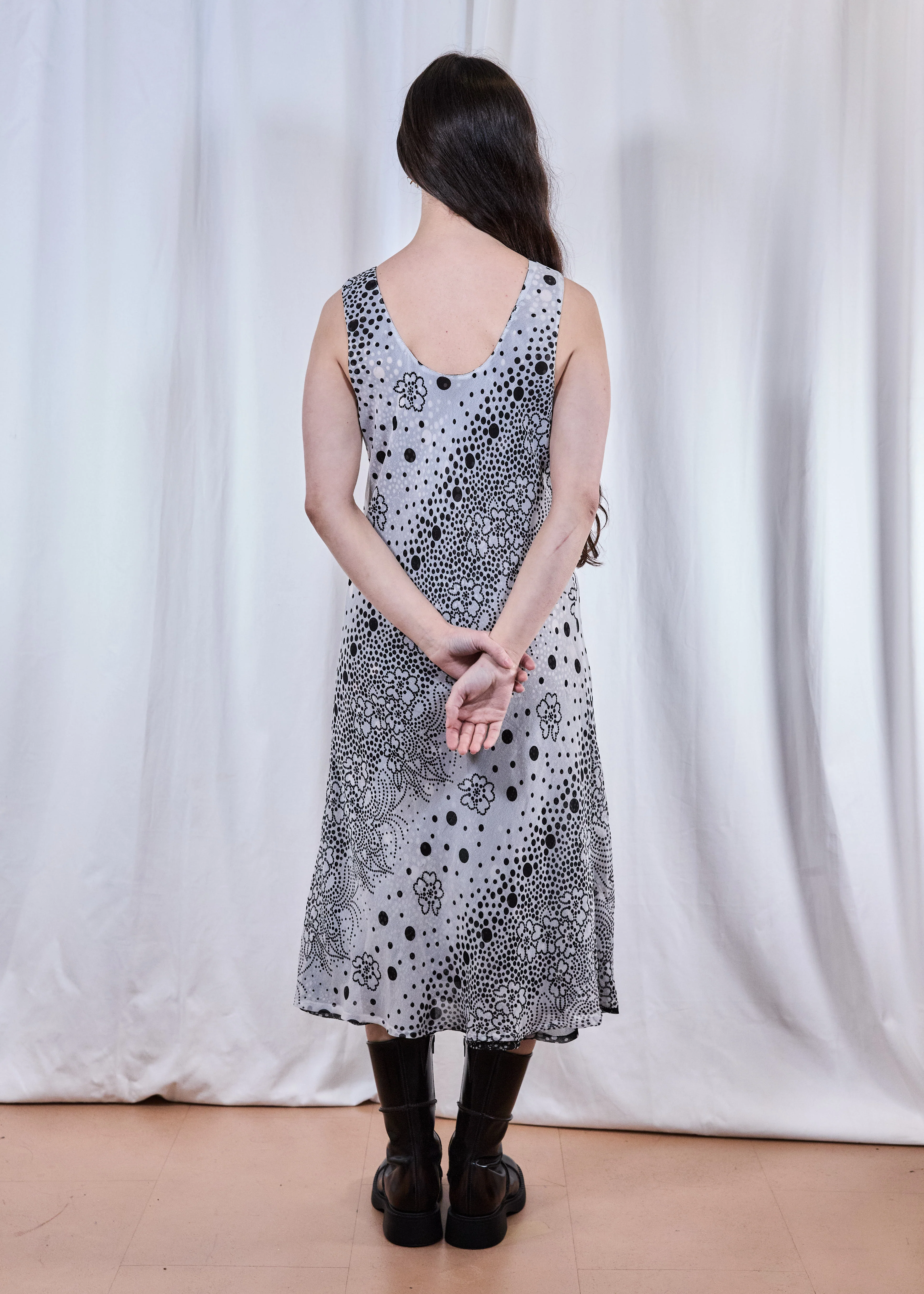 Vintage Reversible Floral Maxi Length Slip Dress - Image 9